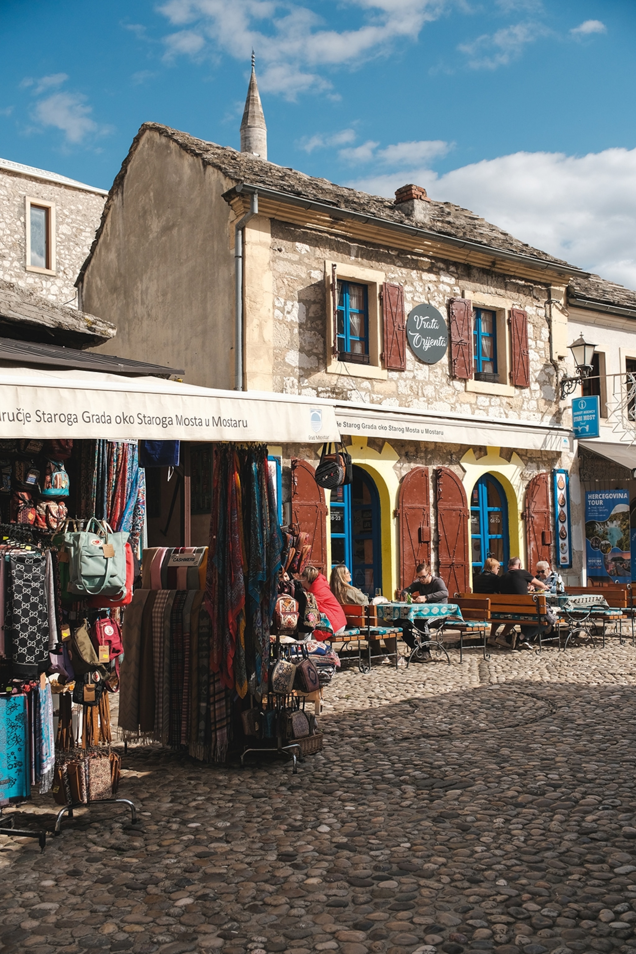 Cobbled street in a town
