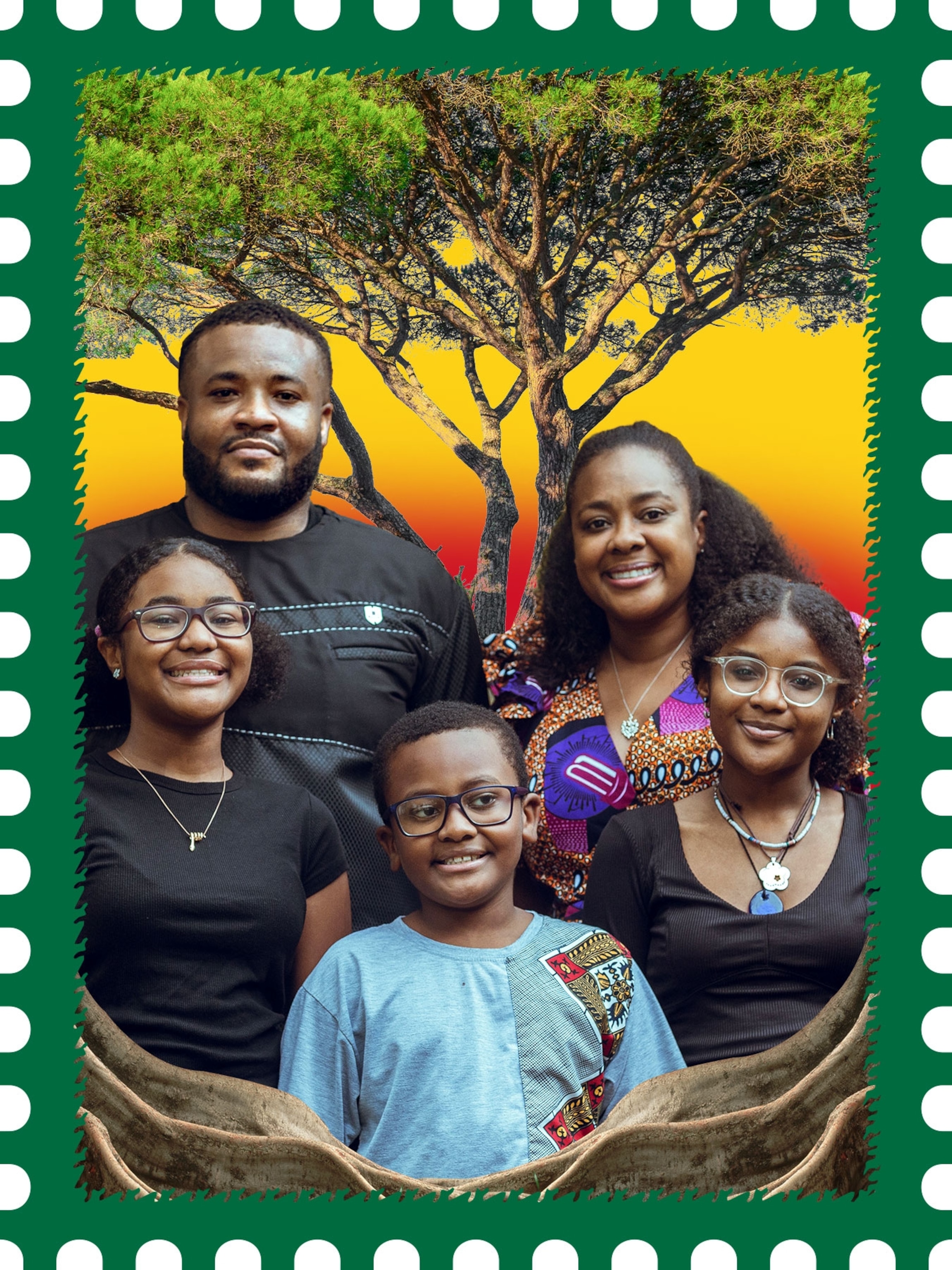 Photo illustration of the Anderson Family