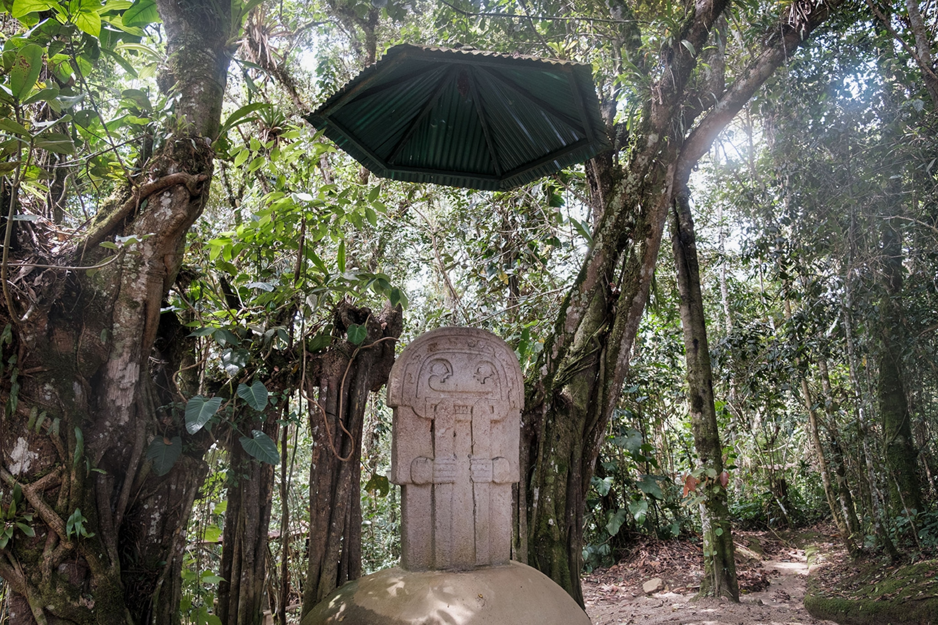 a statue seen in San Agustin, Colombia