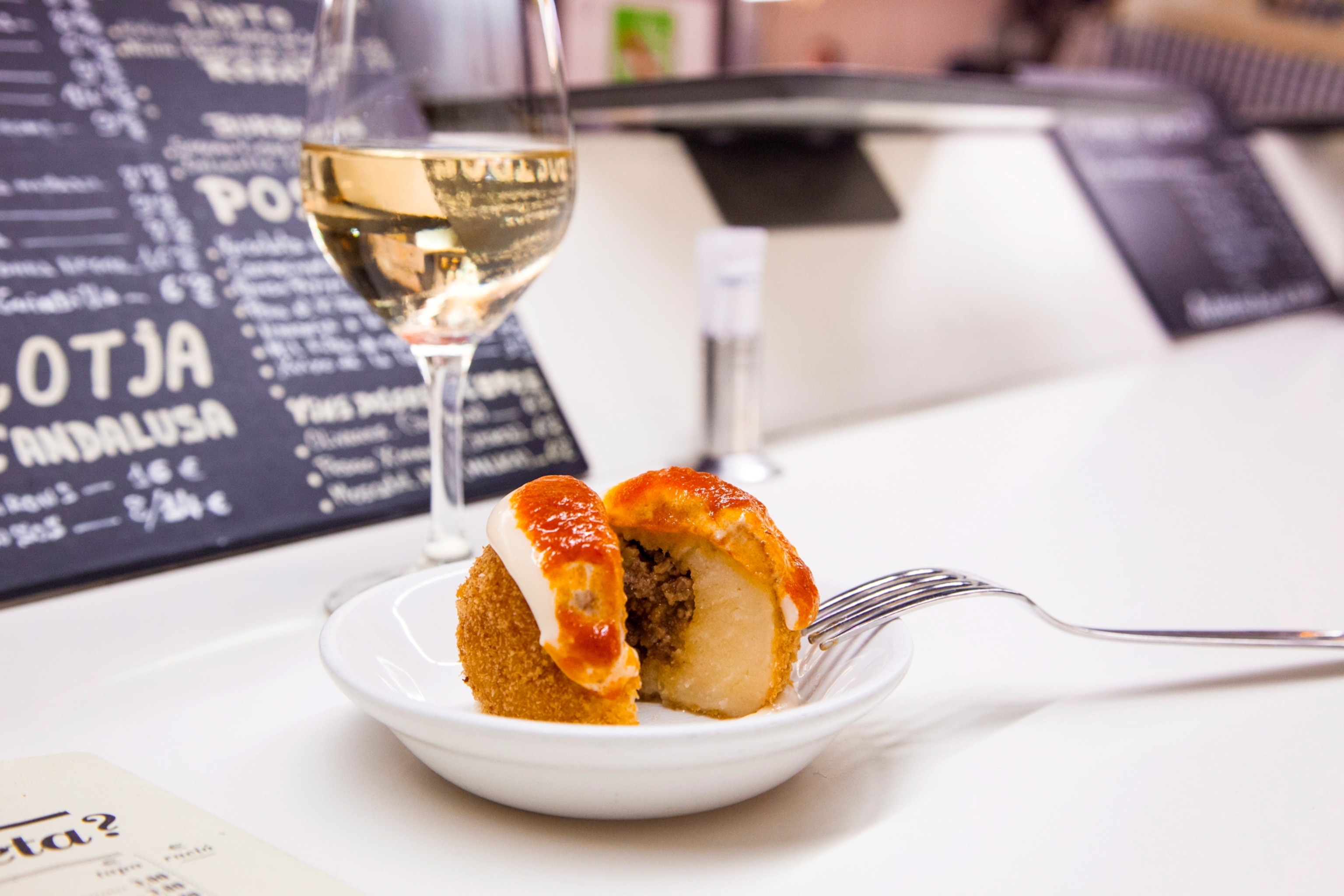la bomba snack in Barcelona, Spain