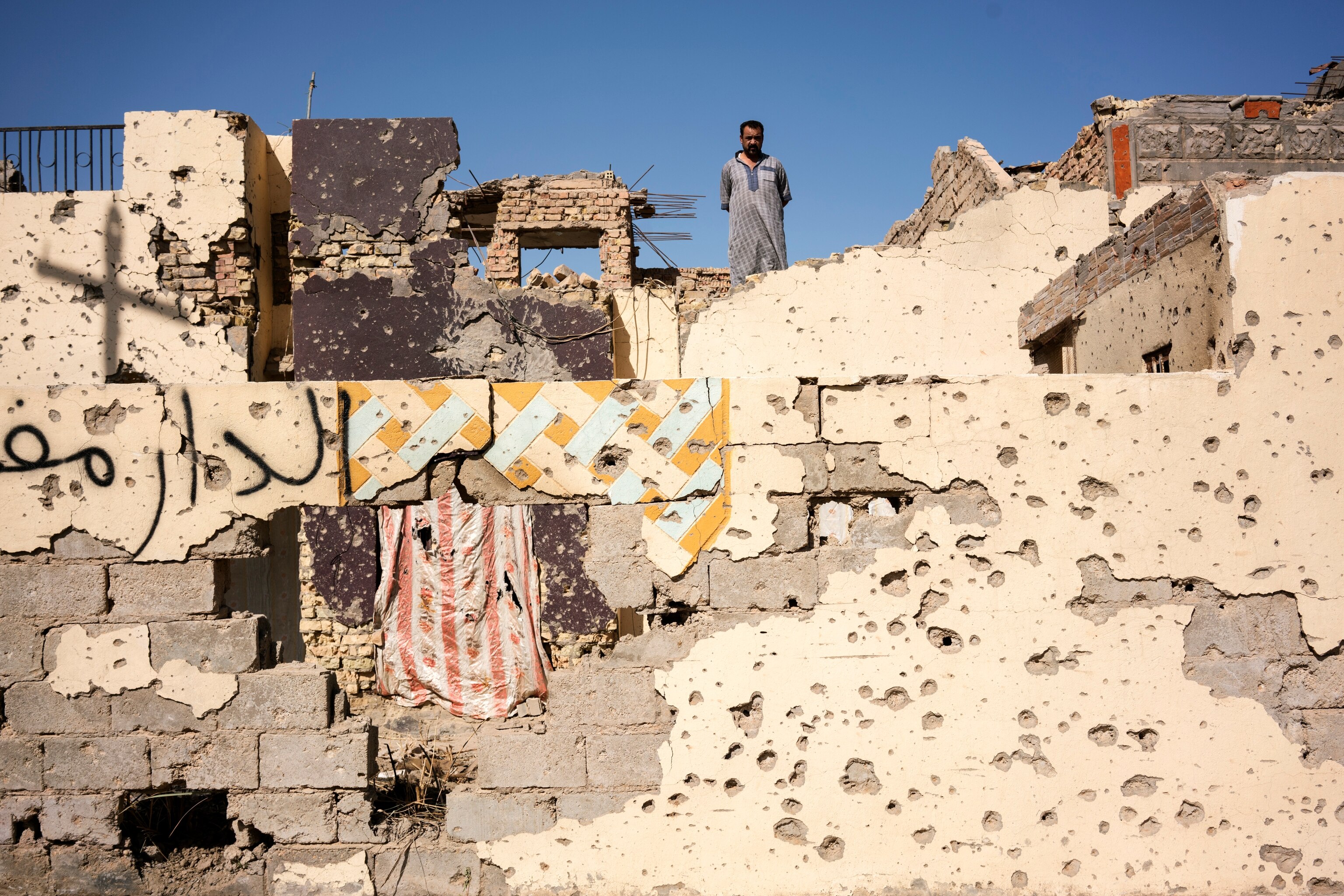 destruction in Stadium district of Ramadi