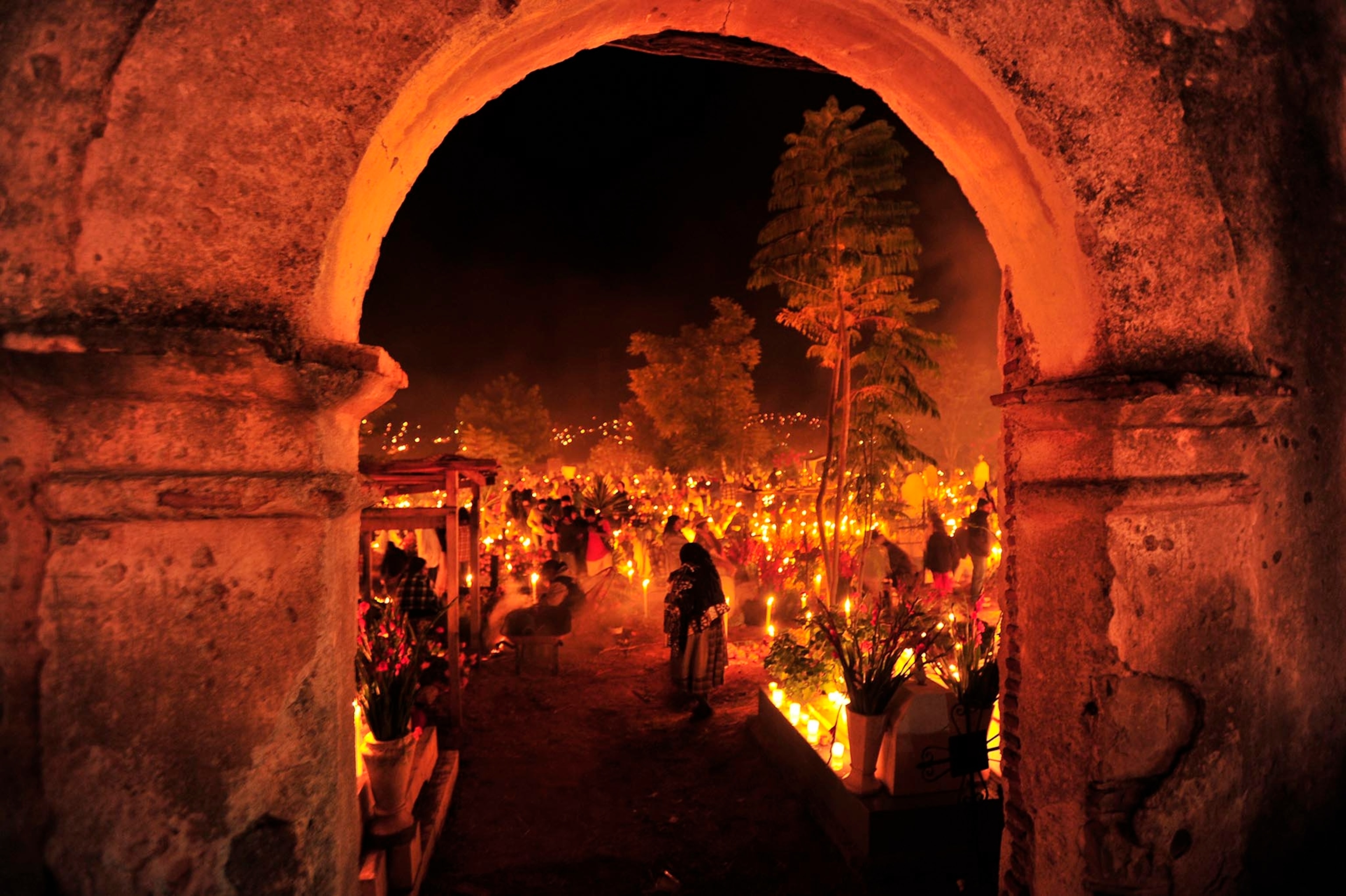 Day of the Dead celebration in the town cemetery