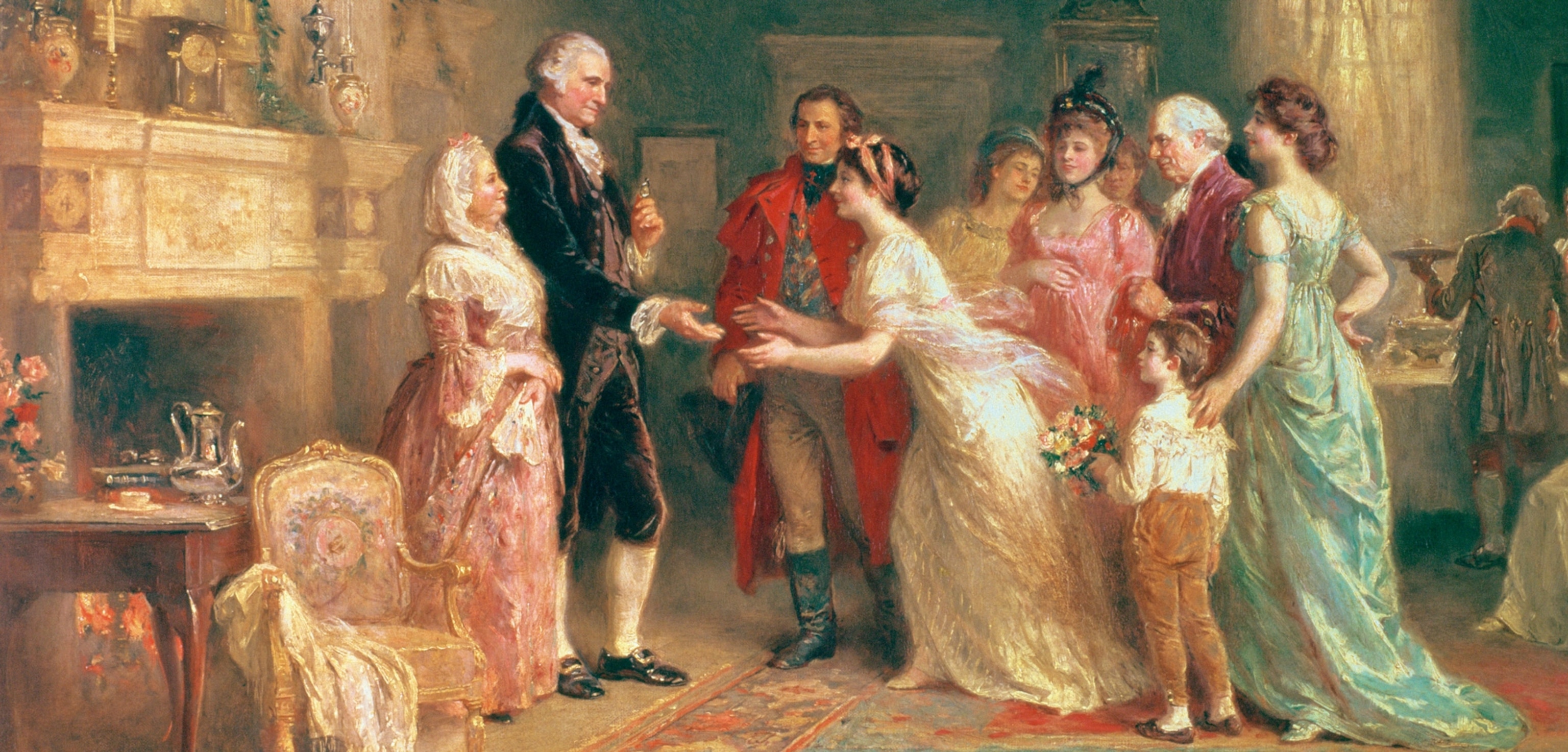 George and Mary Washington's family