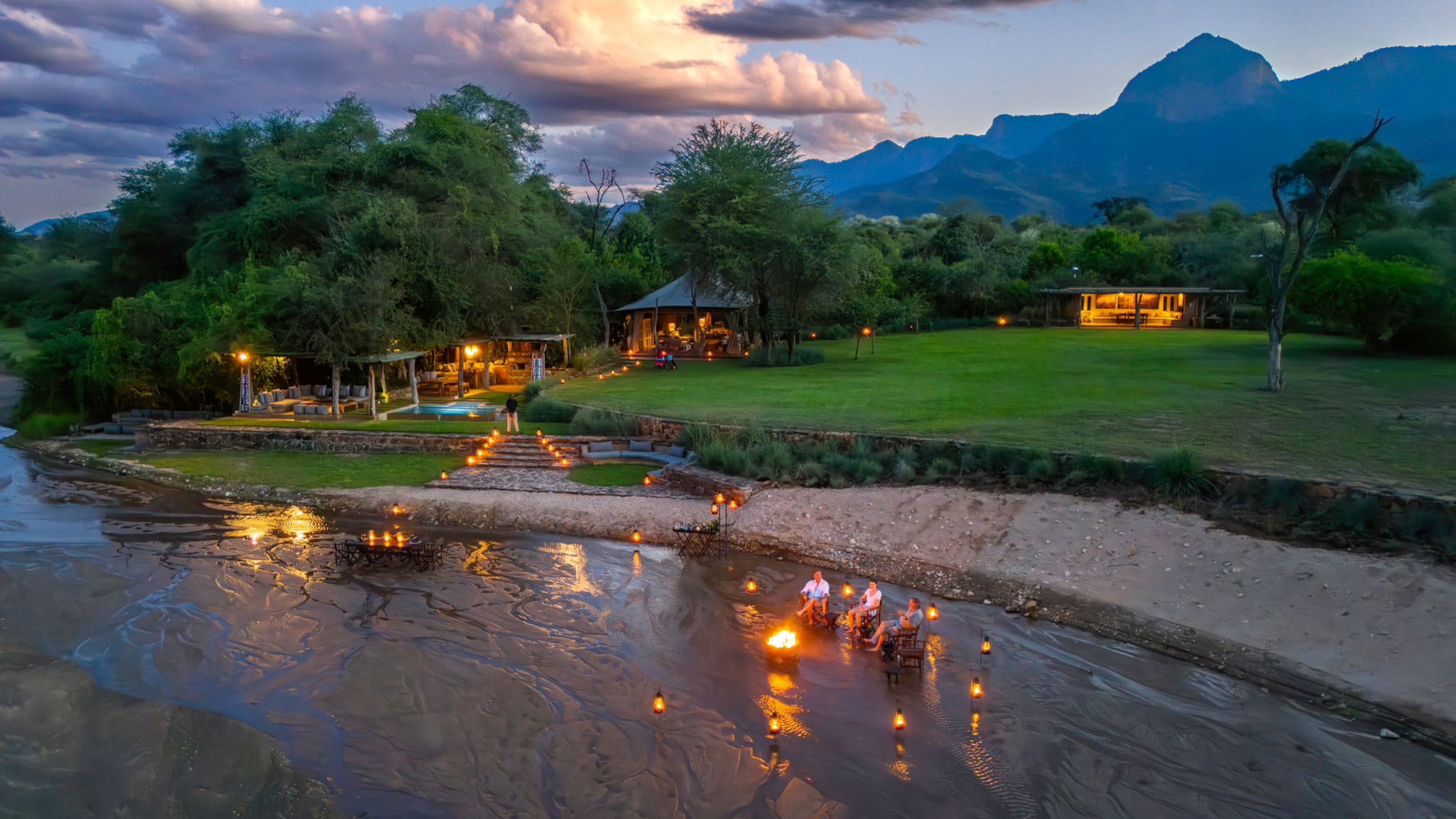 Kalepo Camp at sunset.