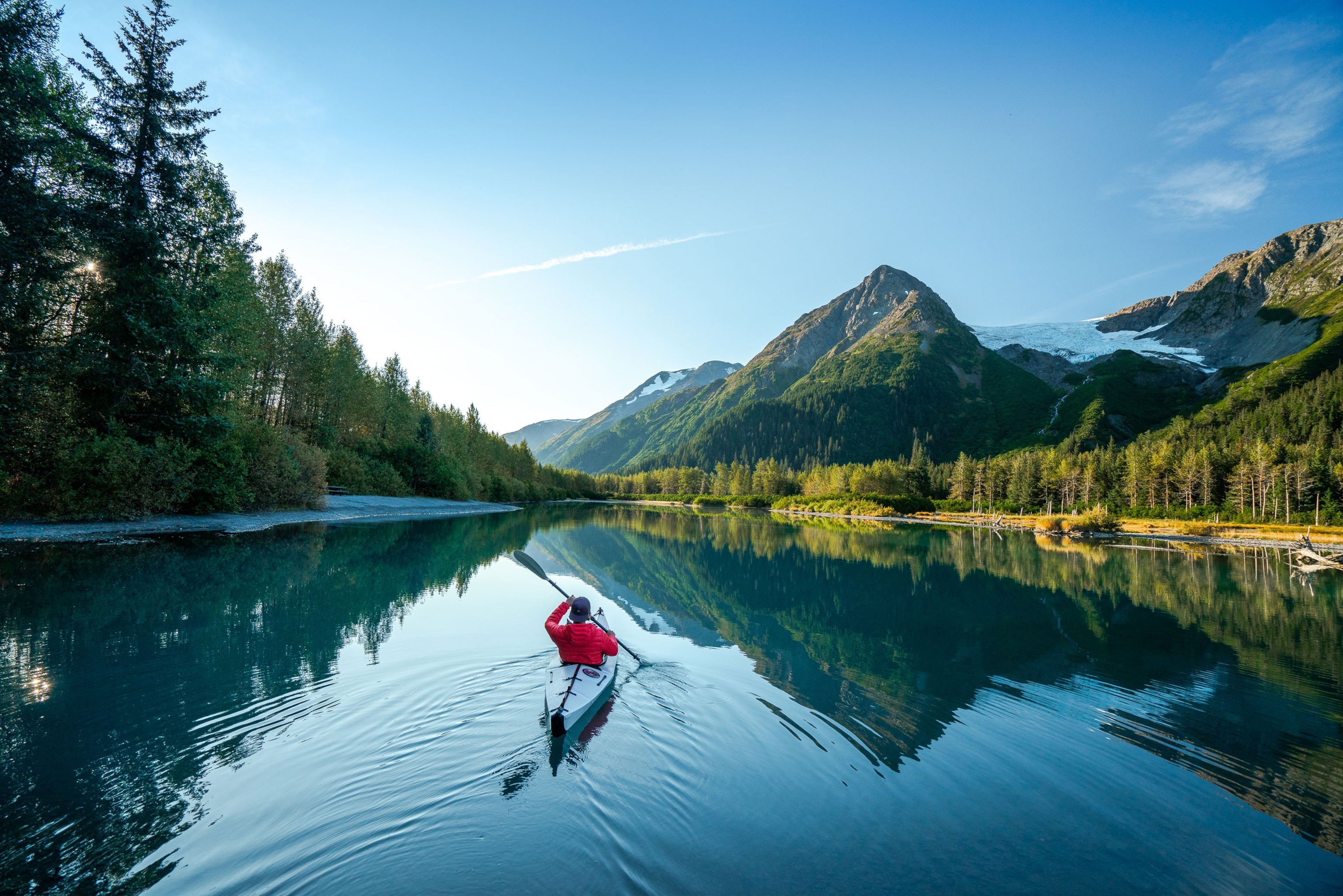 a person in a kayak