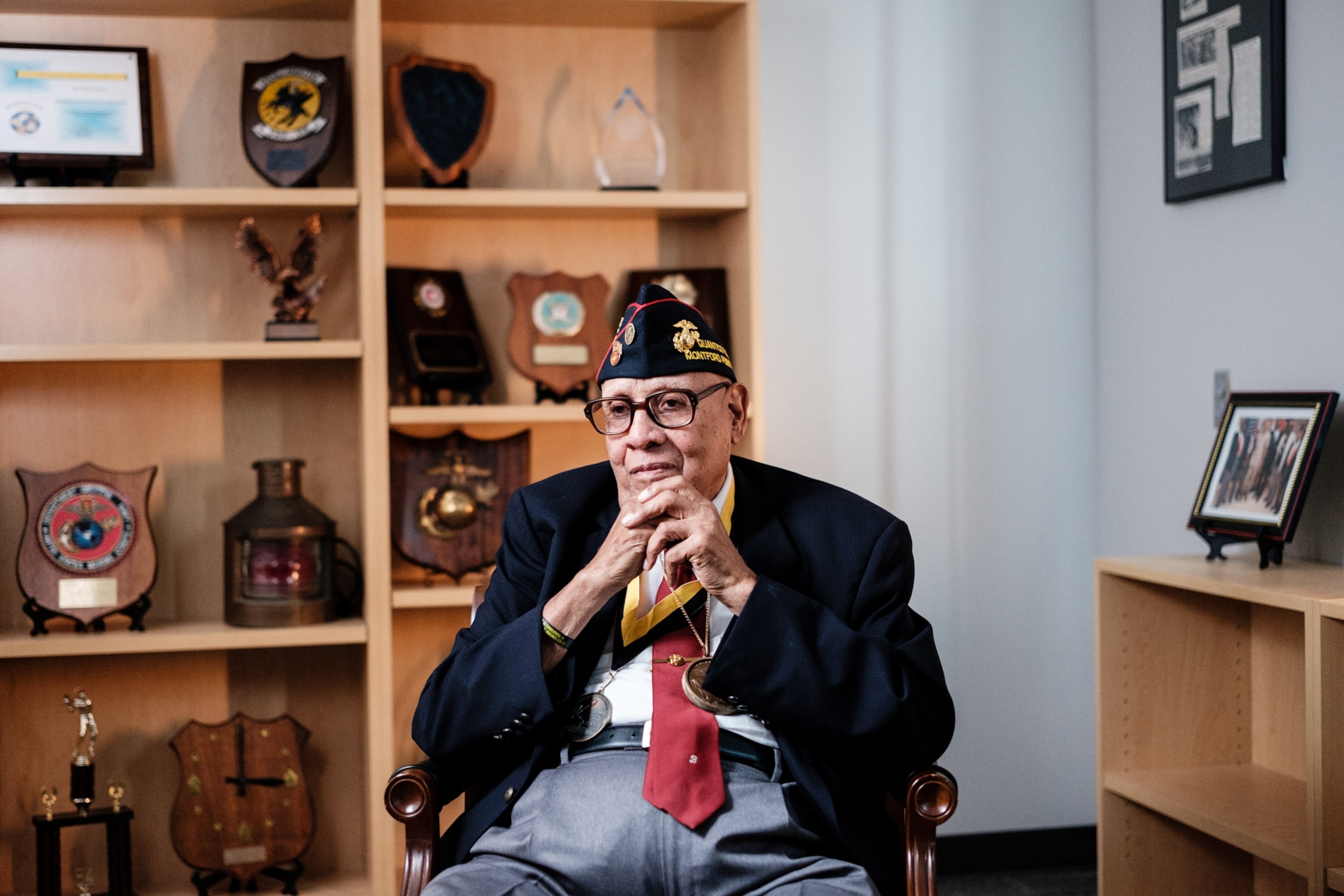 Portrait of an original Montford Point Marine.