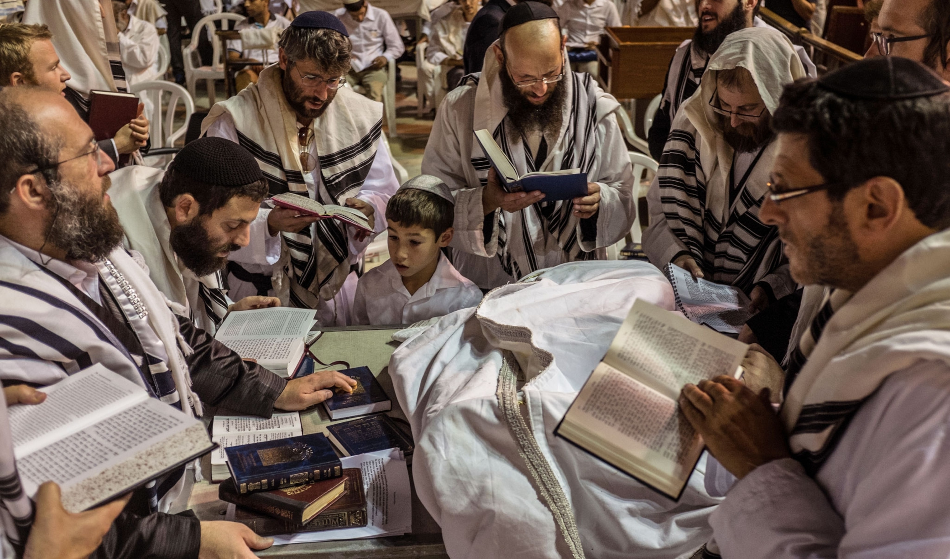 Men read the Torah