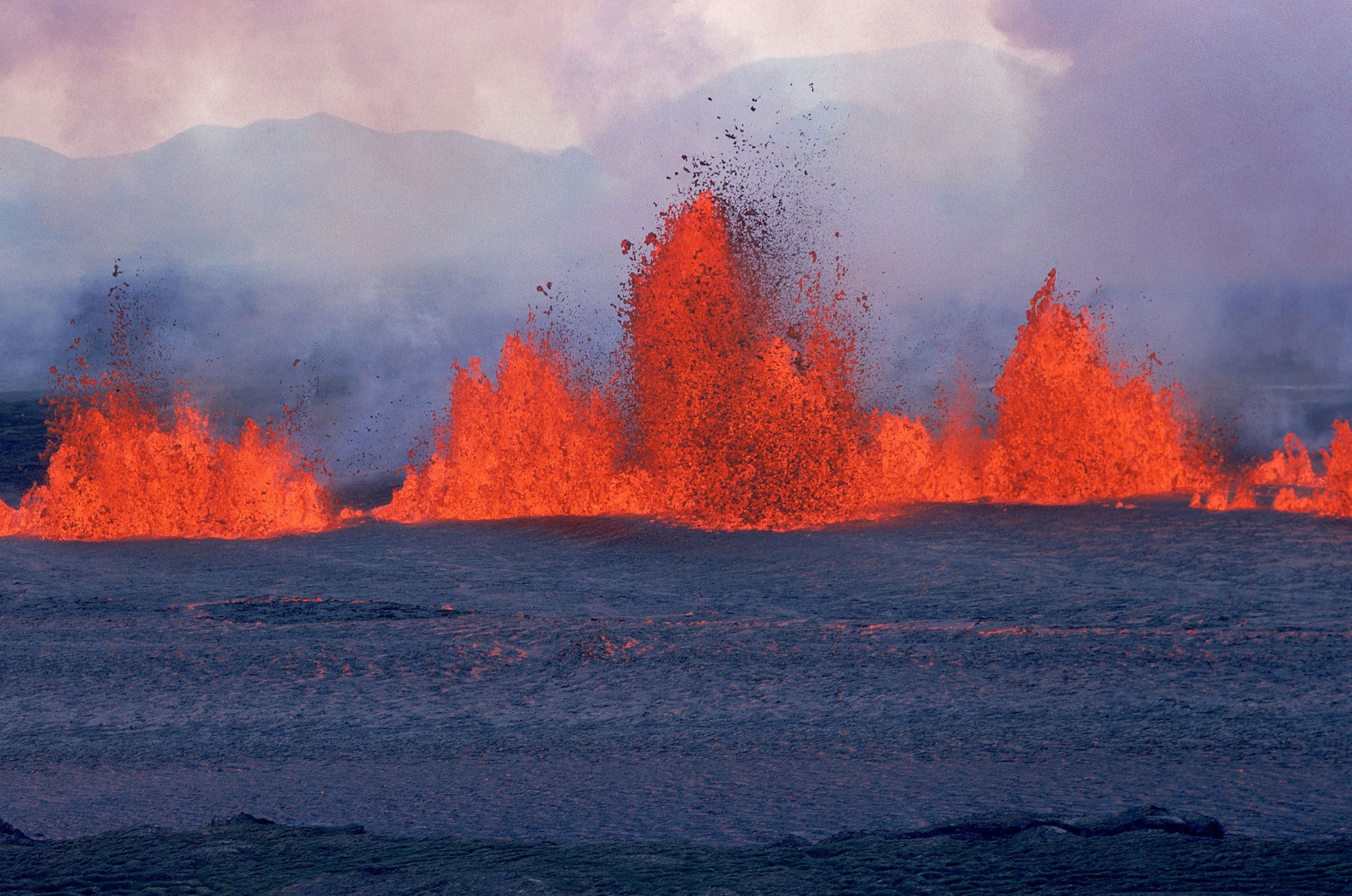 Krafla volcanic eruption