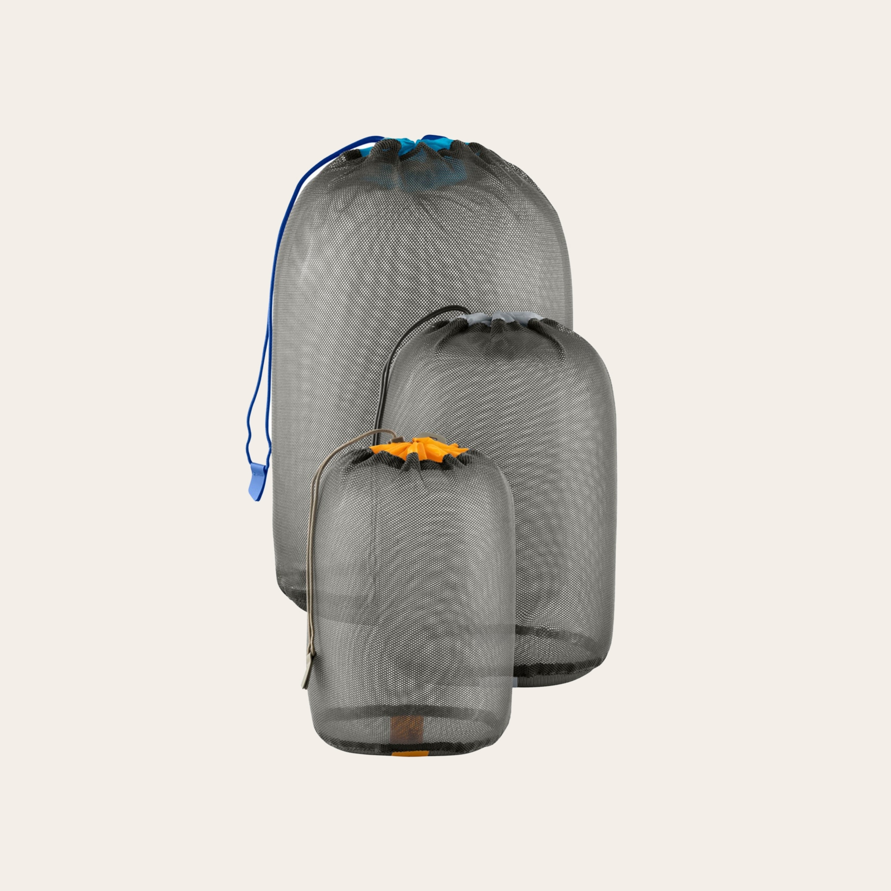 An image of mesh drawstring bags.