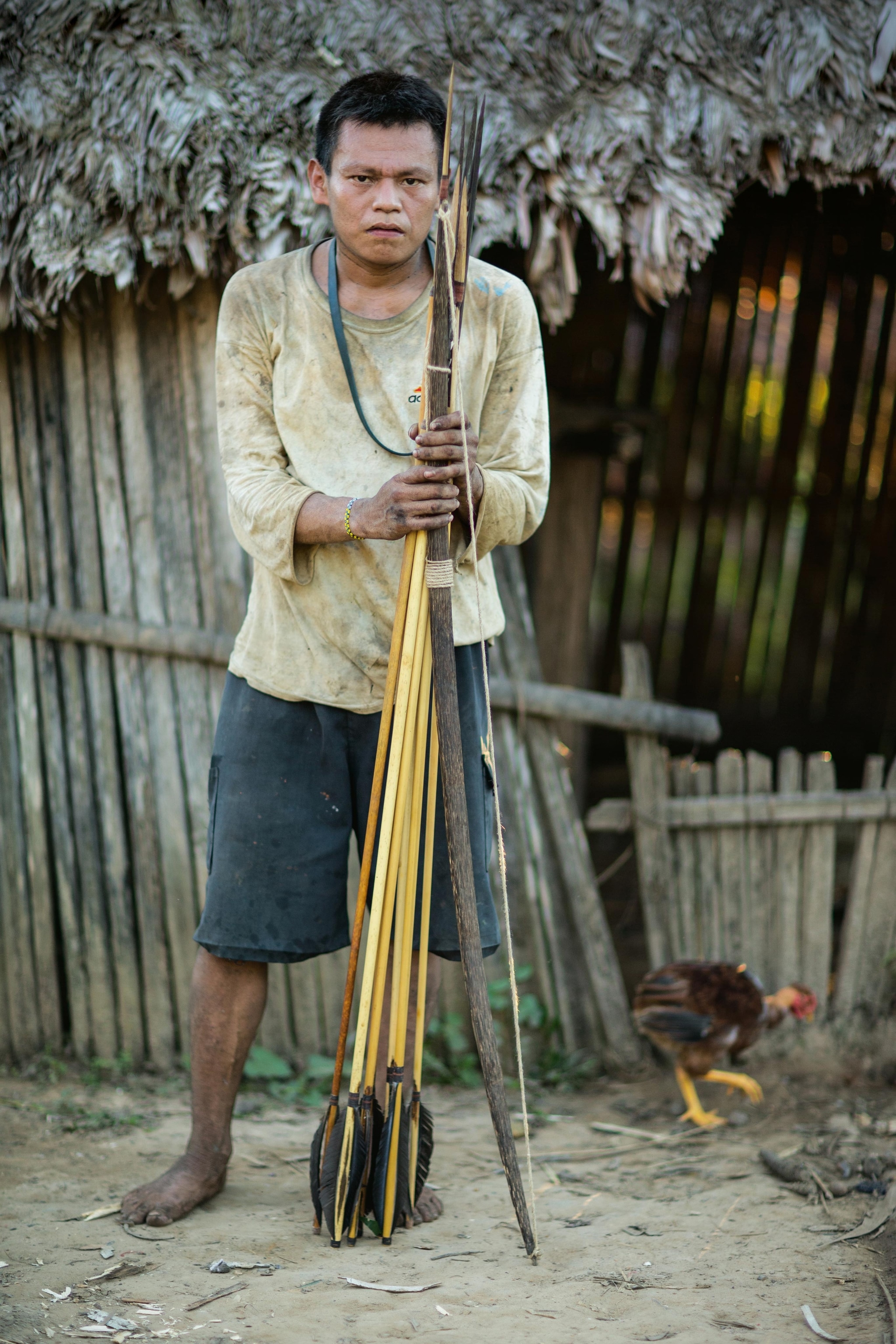 a Matsigenka hunter in Peru
