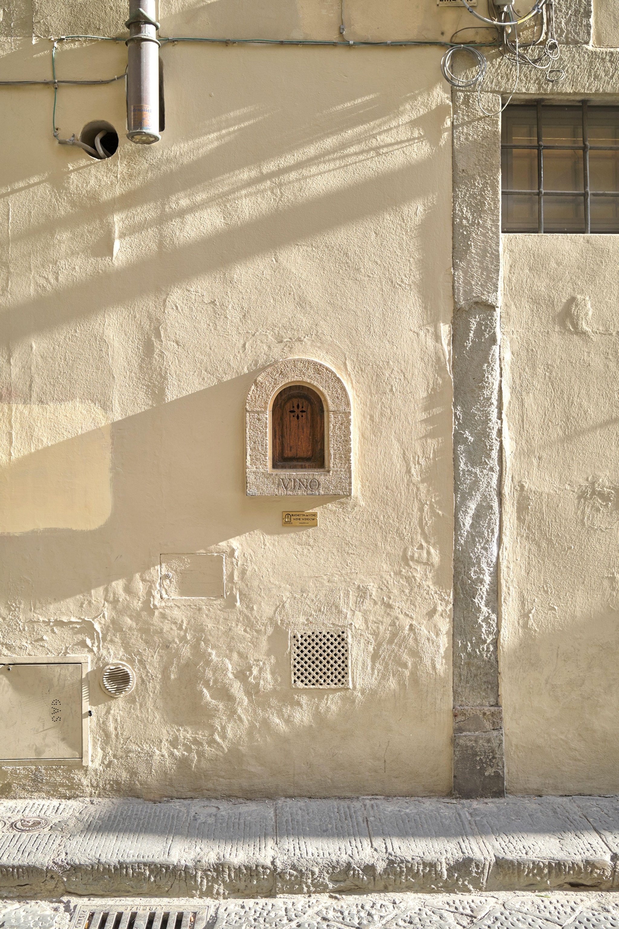 Historic Wine Window or Buchetta del Vino in Florence Italy