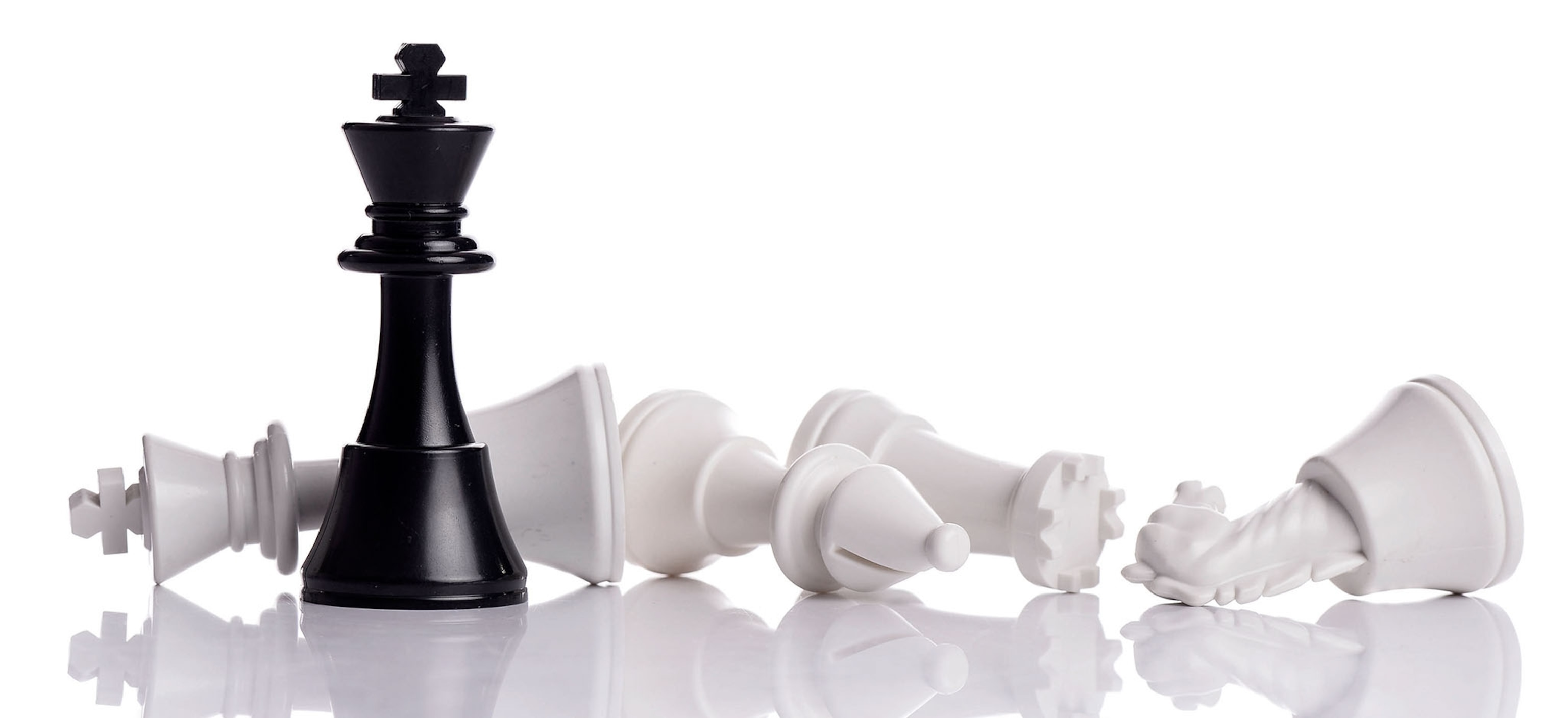one black and white chess pieces.