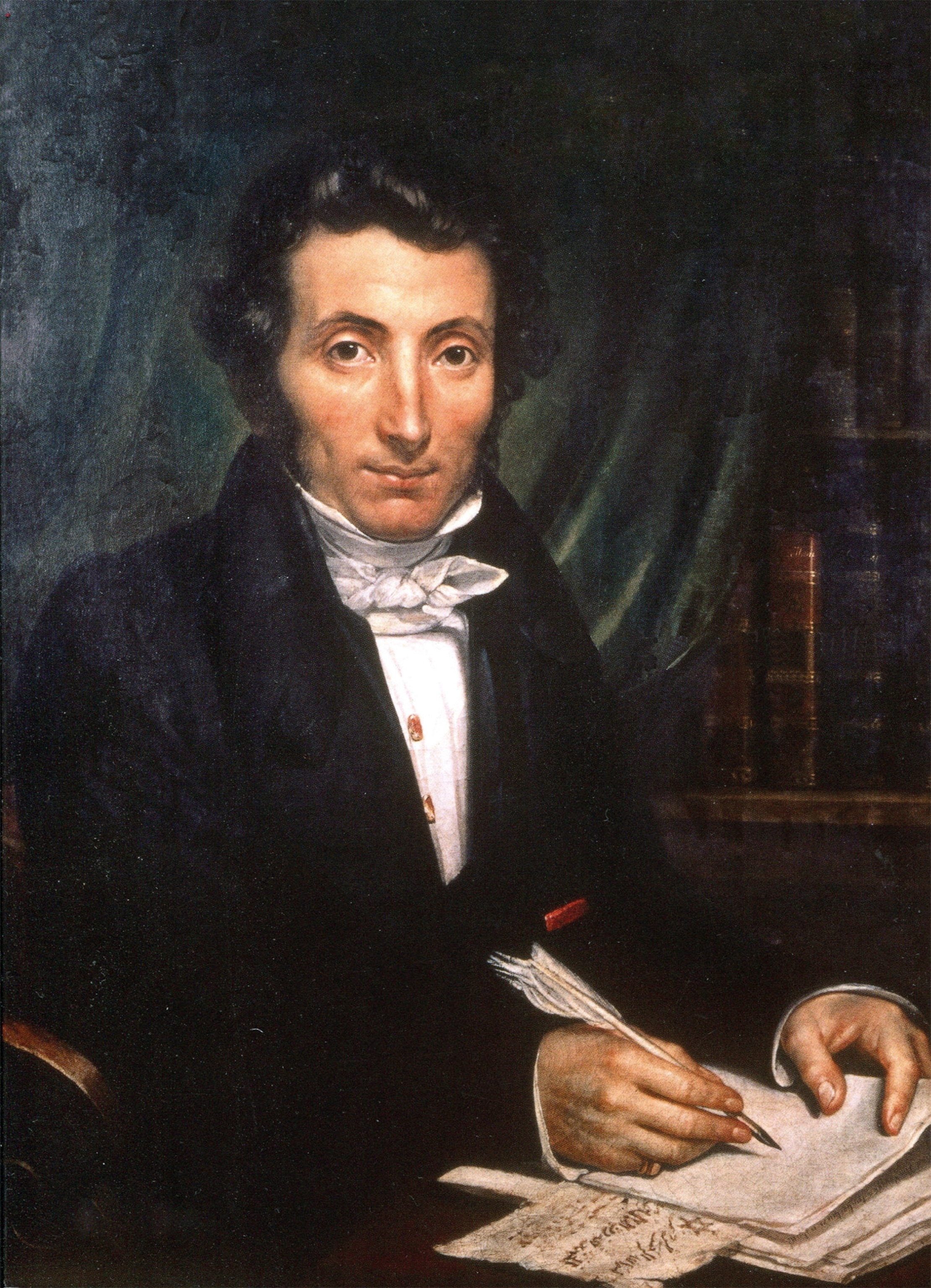 René-Auguste Caillié is pictured in a 19th-century portrat by Louise Amélie Legrand de Saint-Aubin.