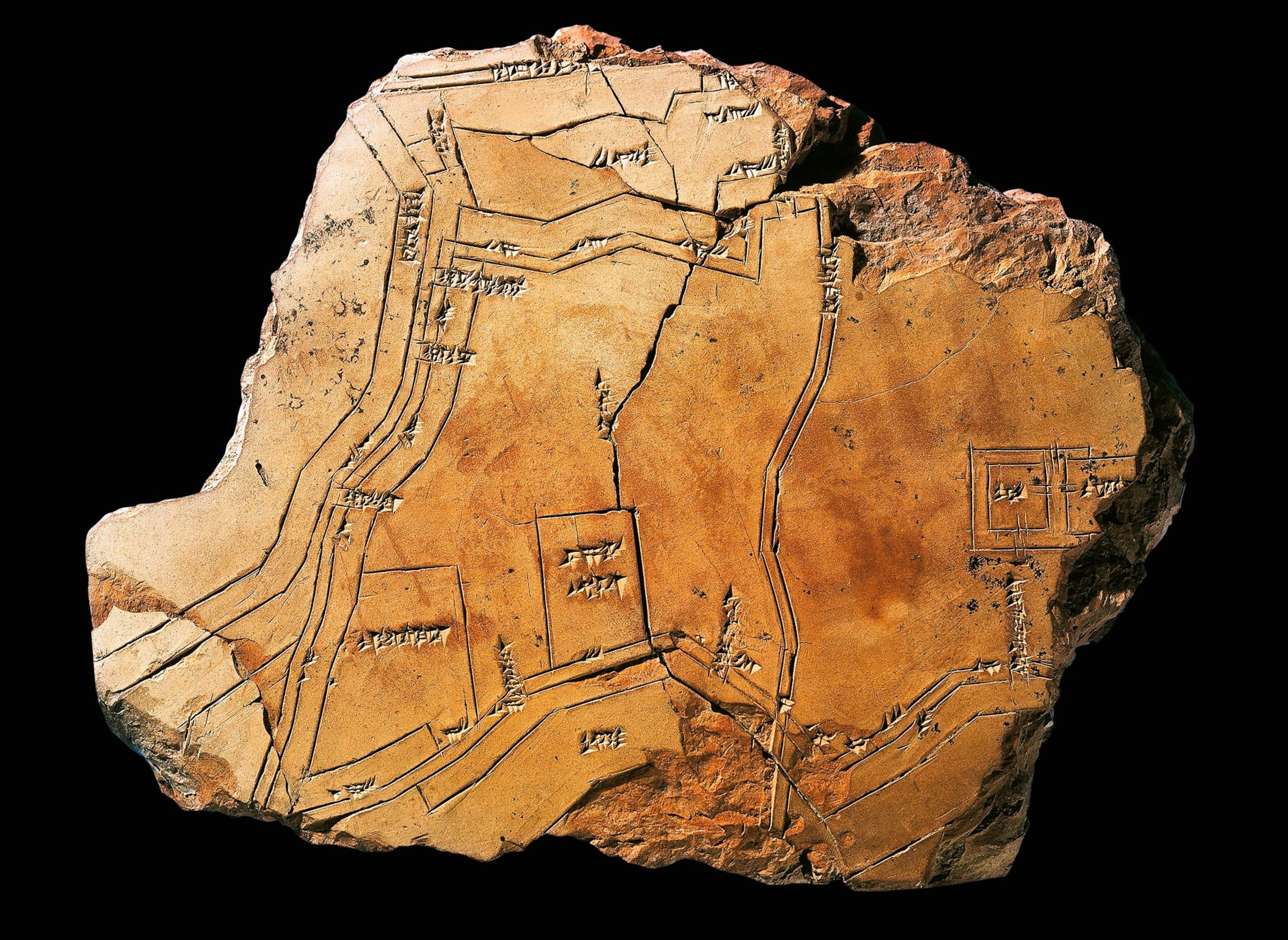 A map of the ancient city of Nippur, created around 1500 B.C.