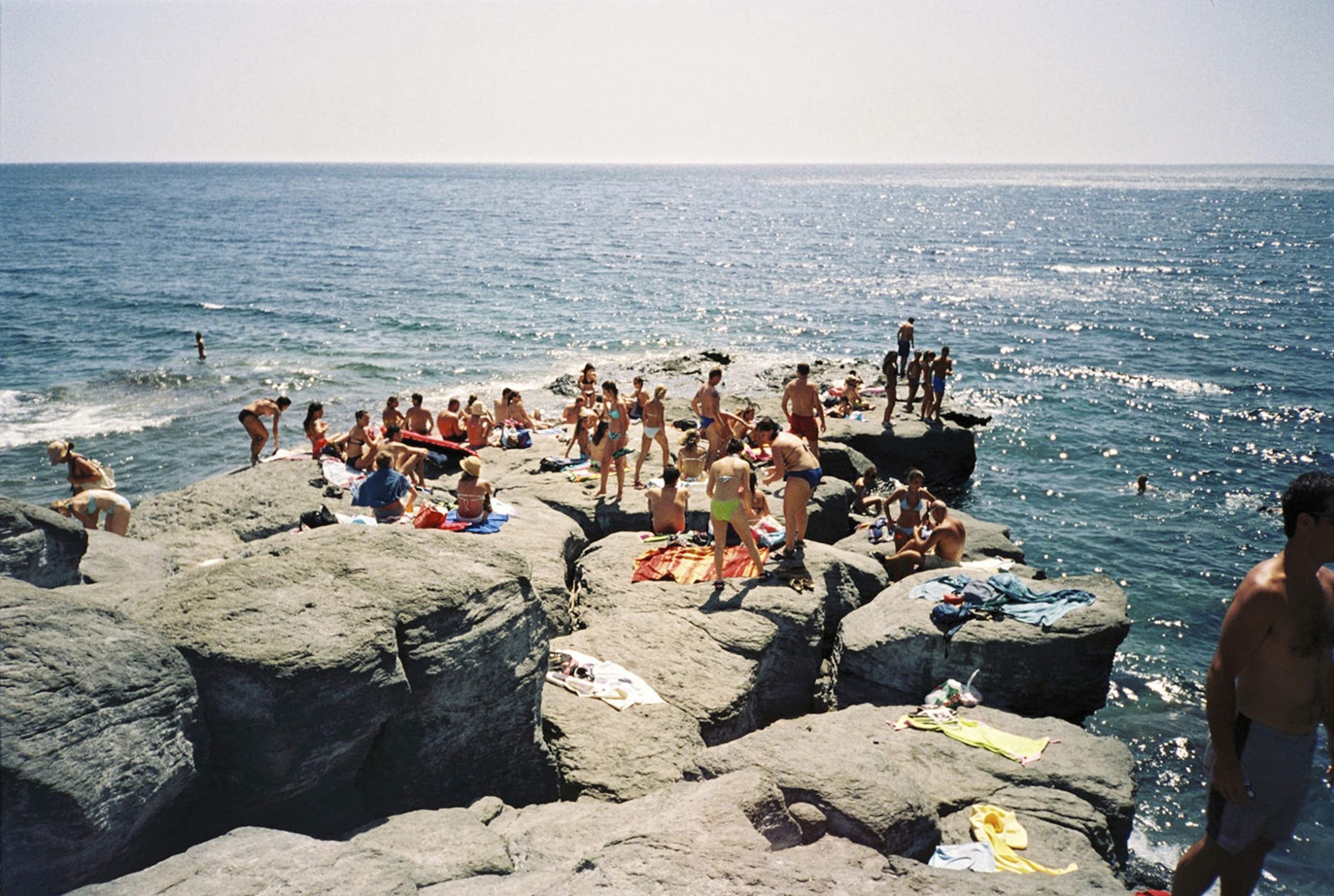 Bathers - Landscape on the island of Pantelleria, south of Sicily.