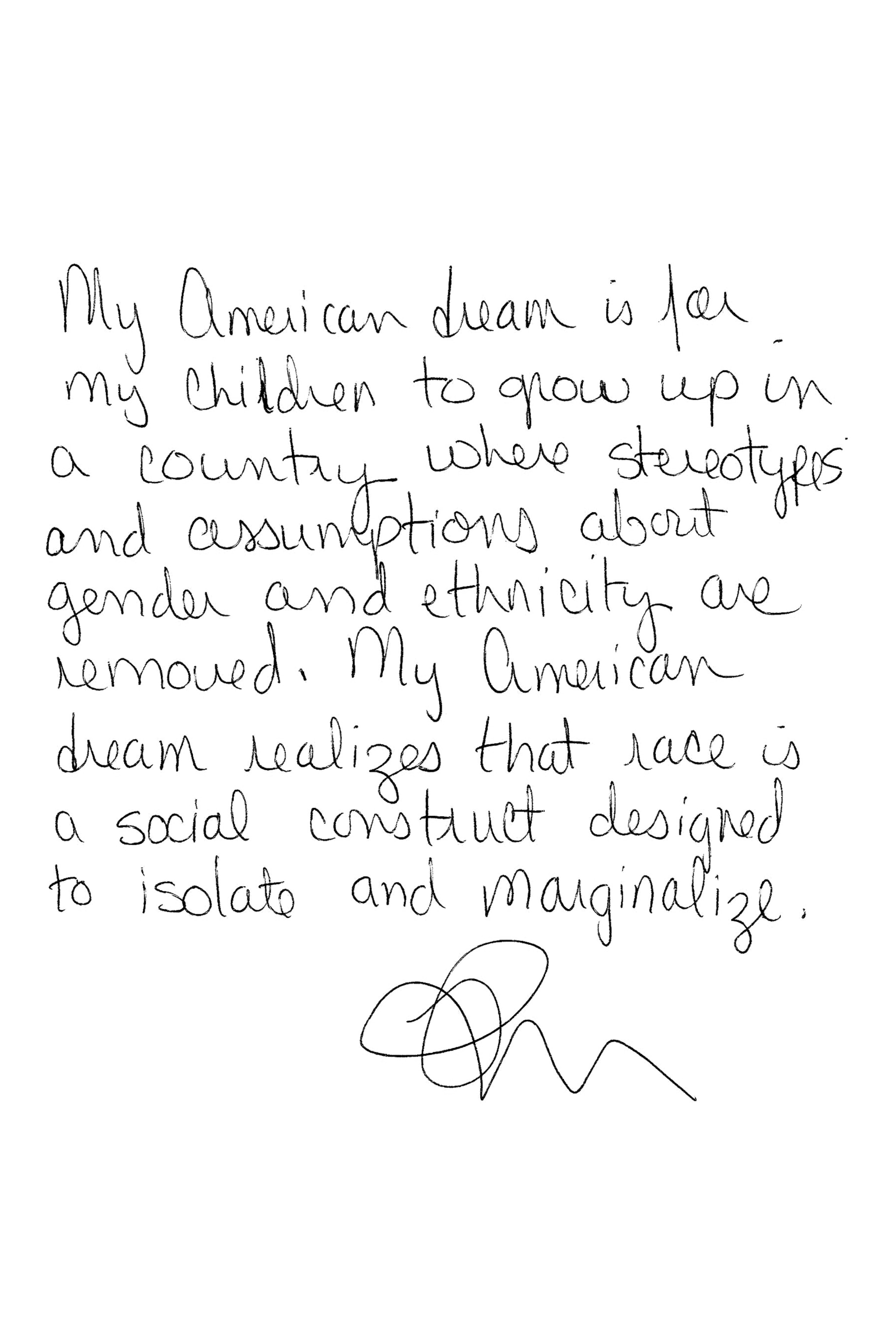 handwritten note