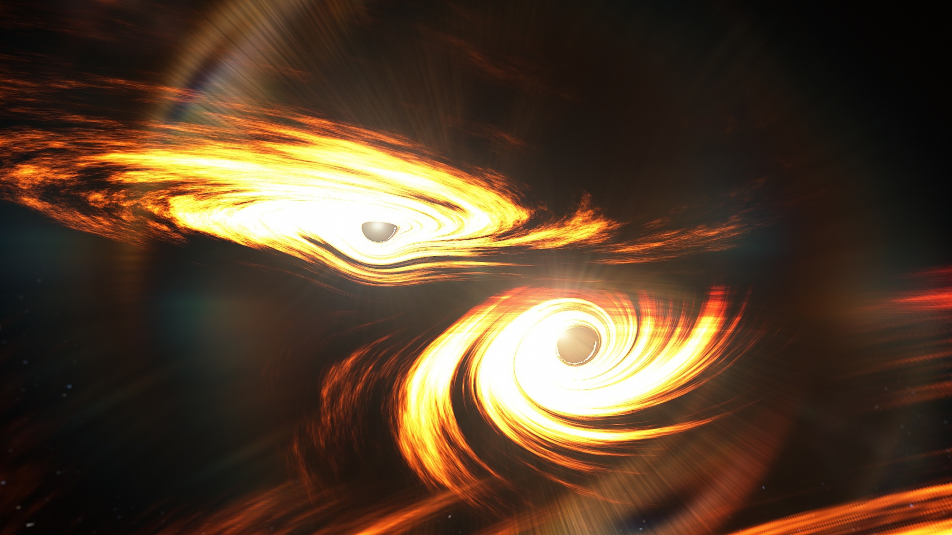 black holes about to collide.