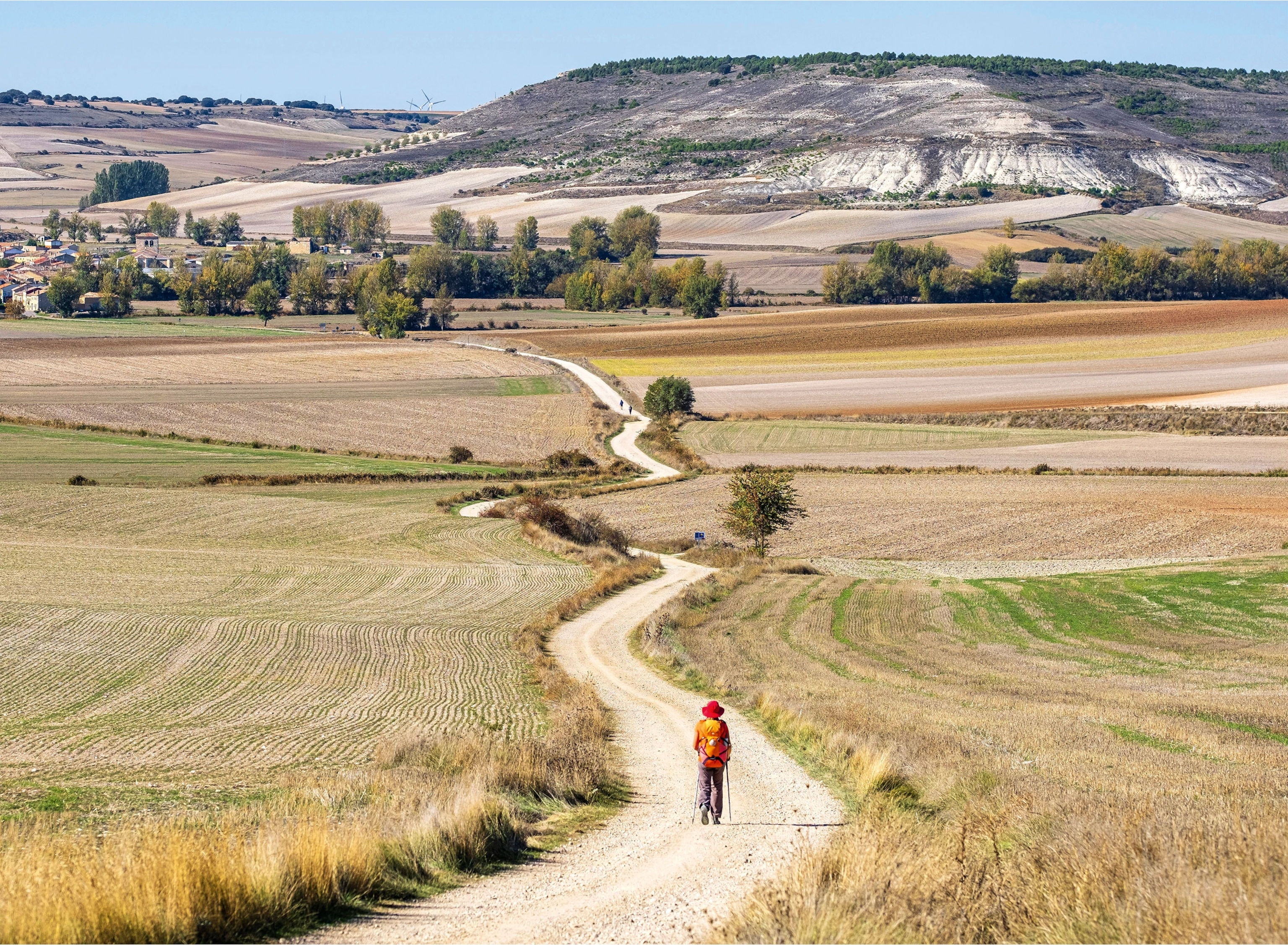 A pilgrim in Castile and León, en route to Santiago de Compostela