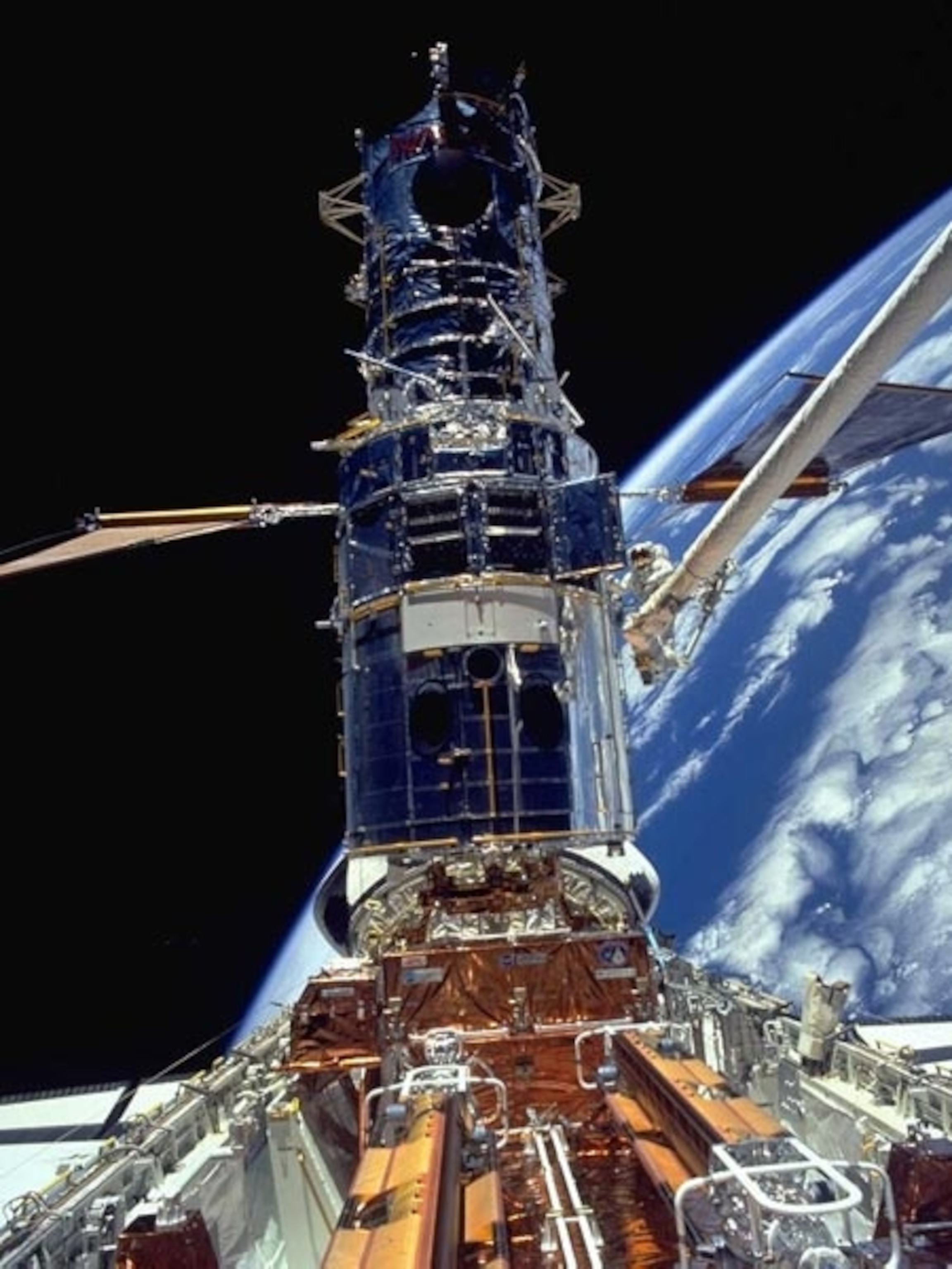 Hubble during the first servicing mission