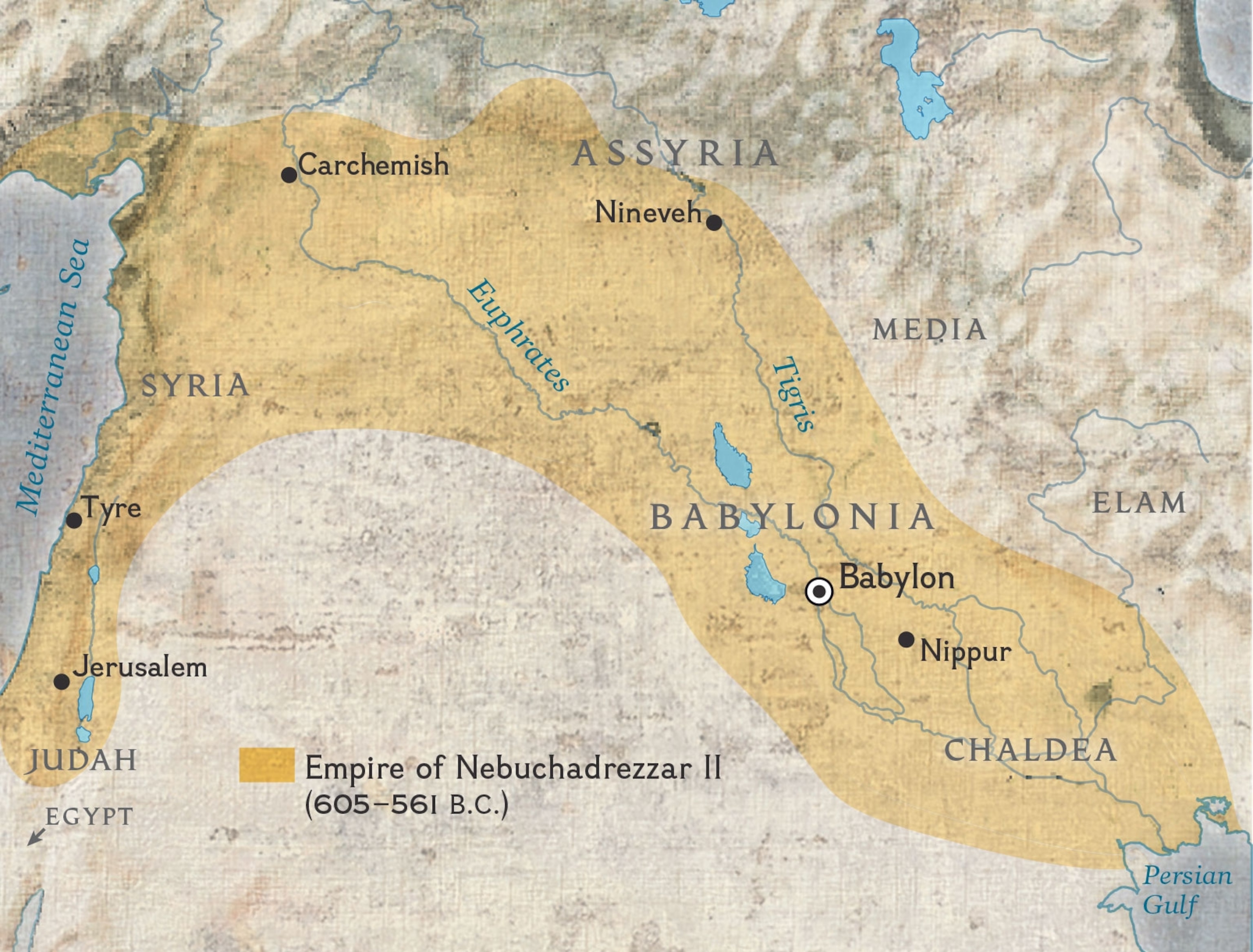 Map of Nebuchadrezzar II's empire
