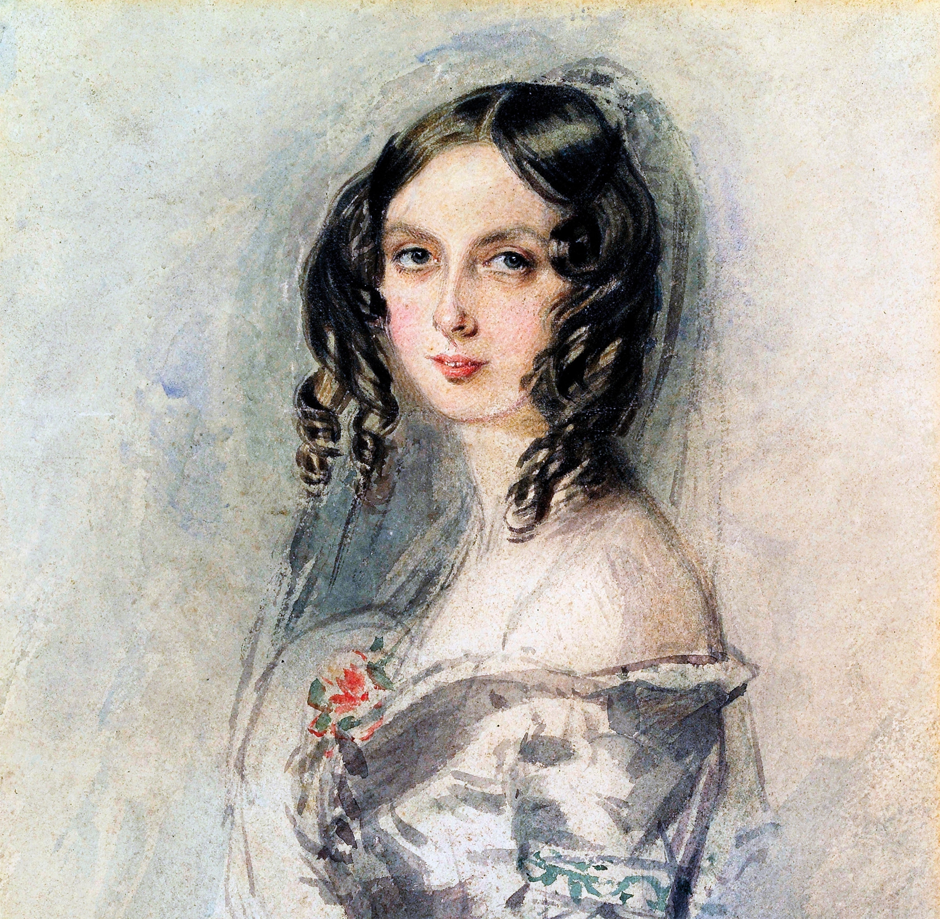 Ada Lovelace, aged about 20, is pictured in a portrait from 1835.