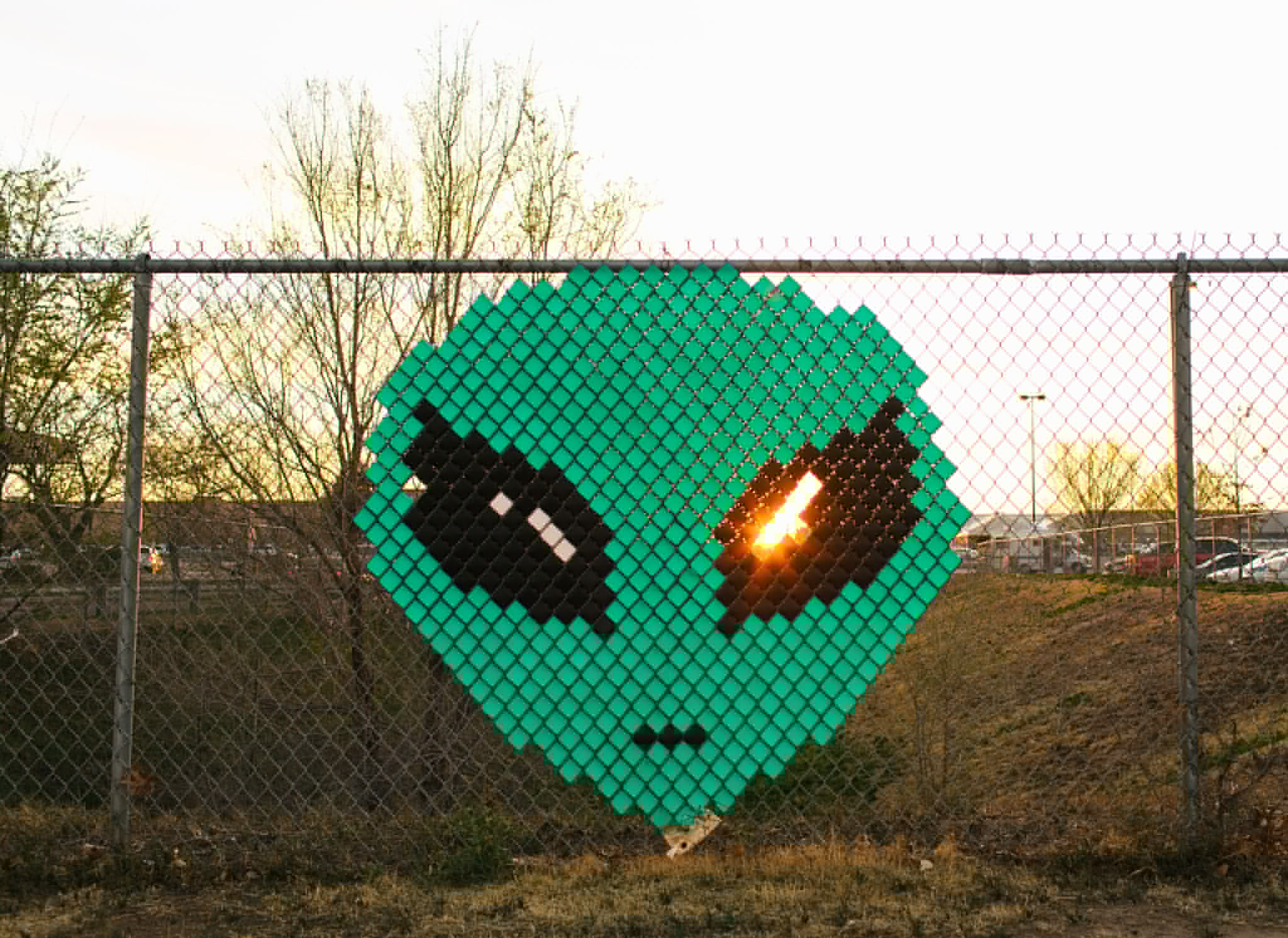 an alien face outside of Roswell New Mexico