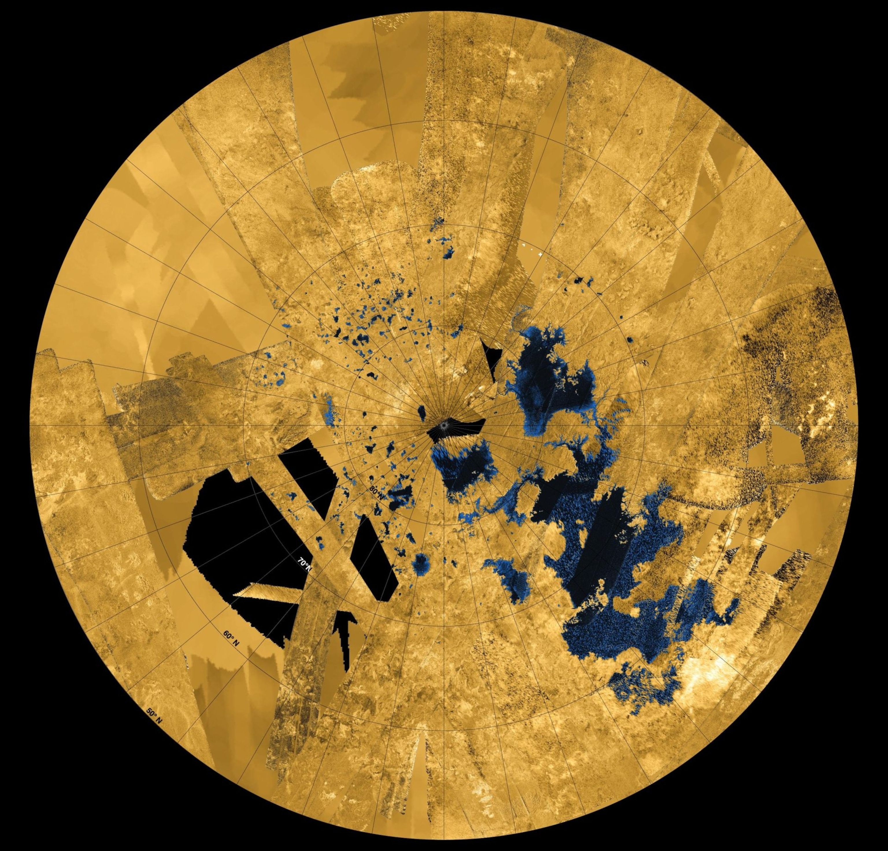 Saturn moon TItan map
