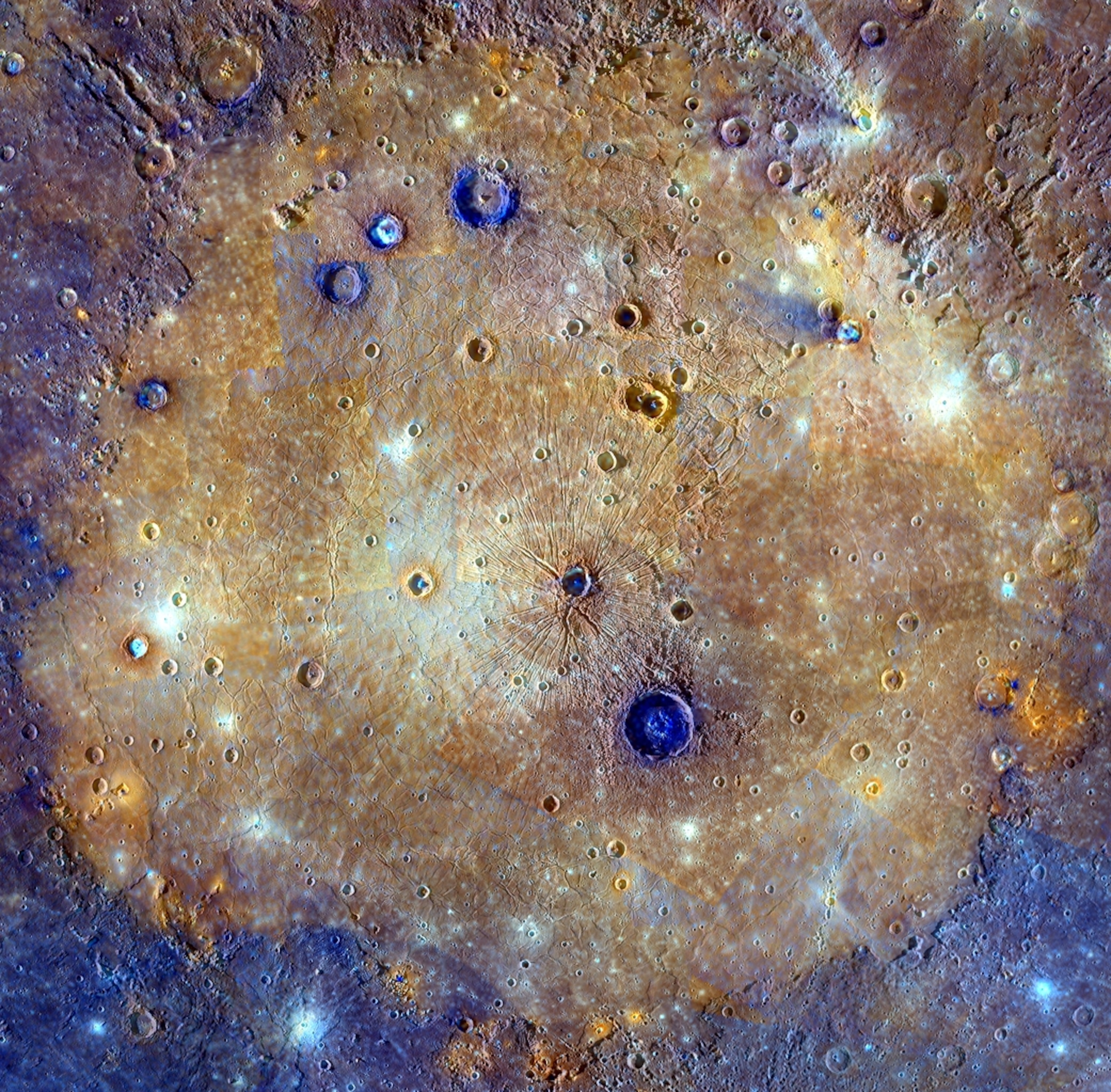 the surface of mercury.