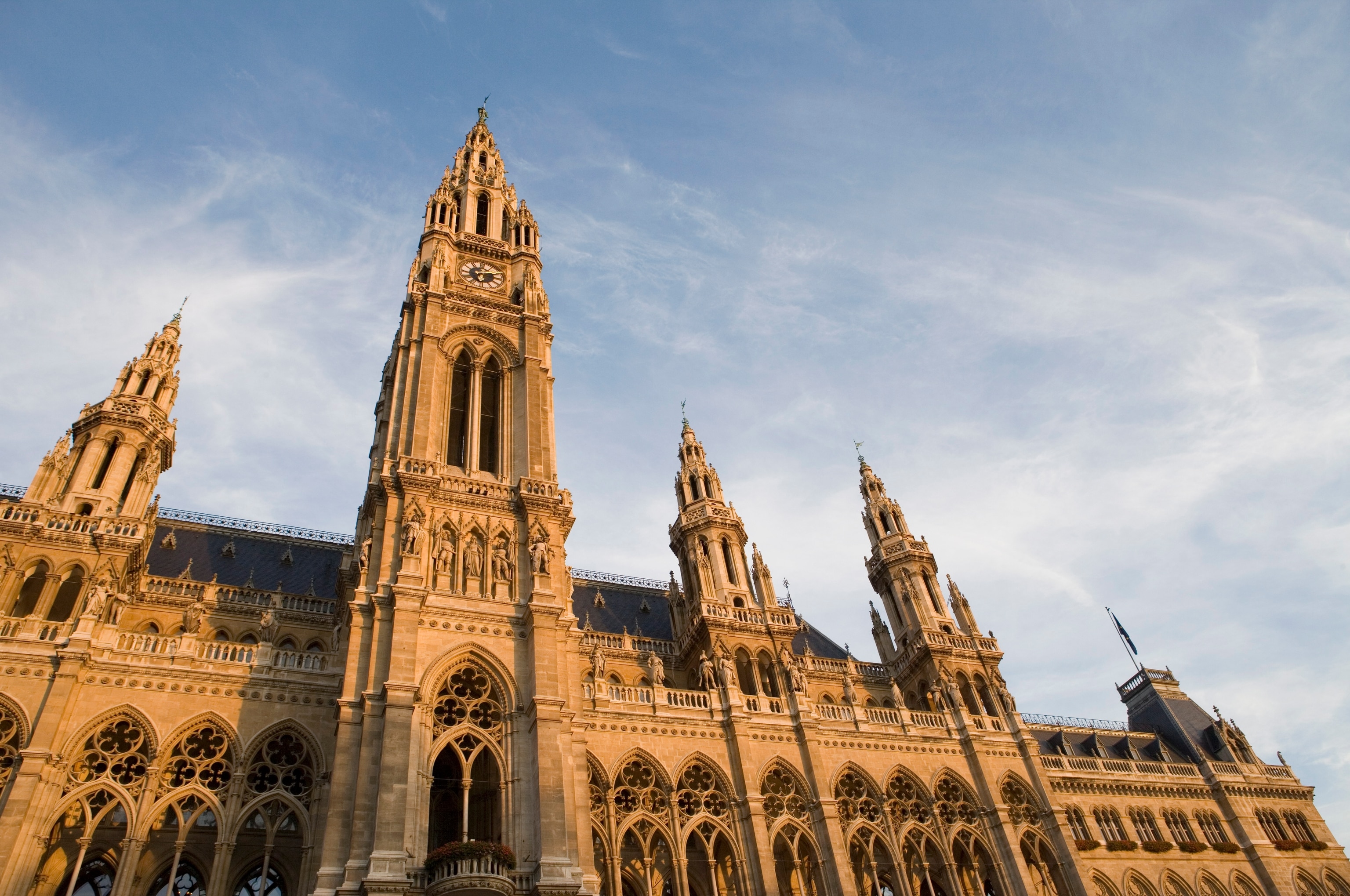 The town hall in the morning light in Vienna, Austria