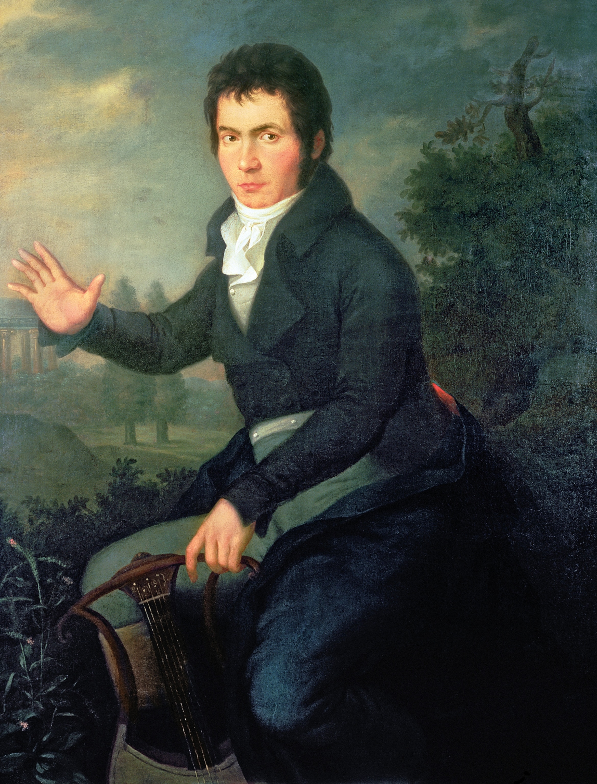 an 1804 portrait of Beethoven by J. W. Mähler