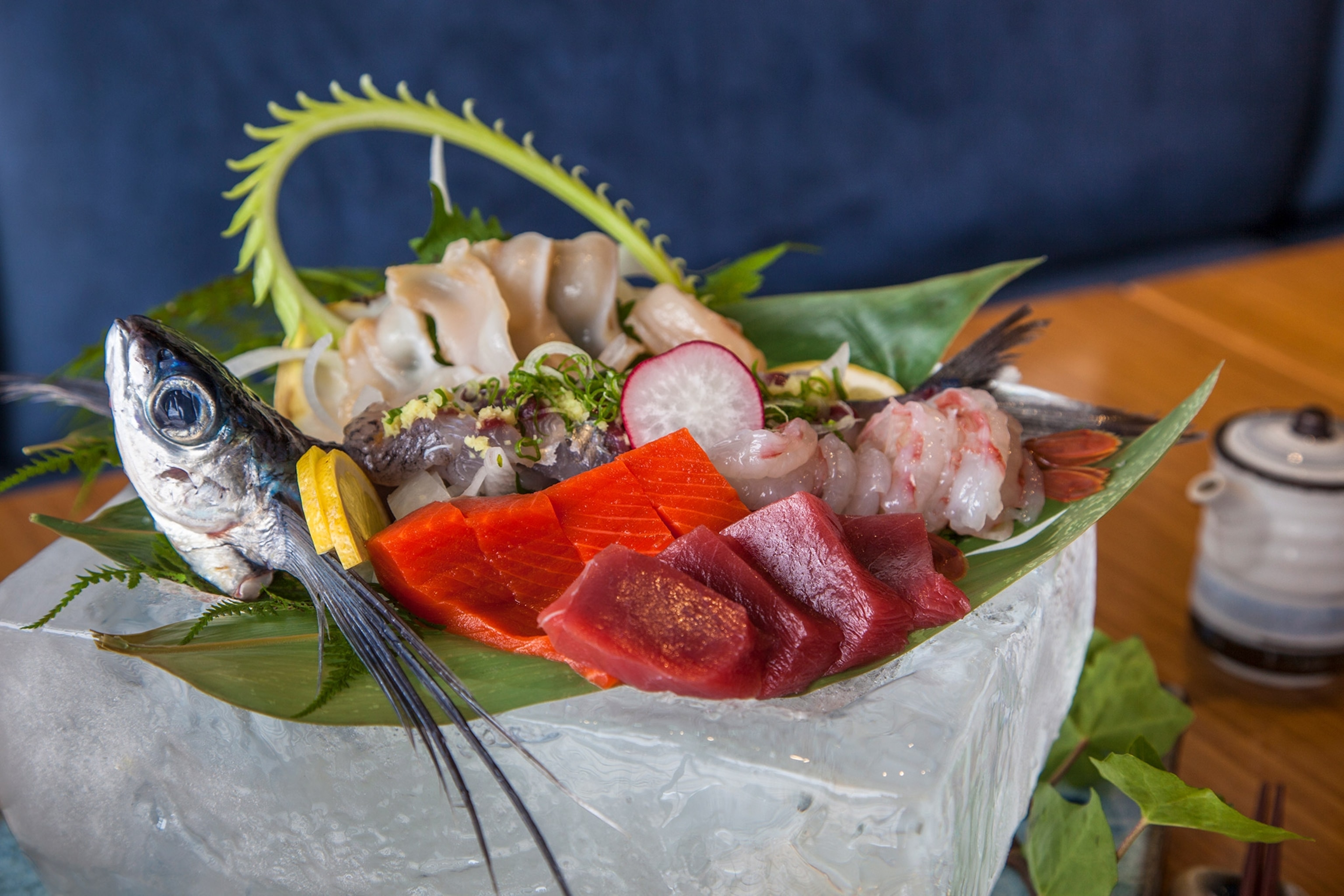 a sushi display at Tojo's in Vancouver, Canada