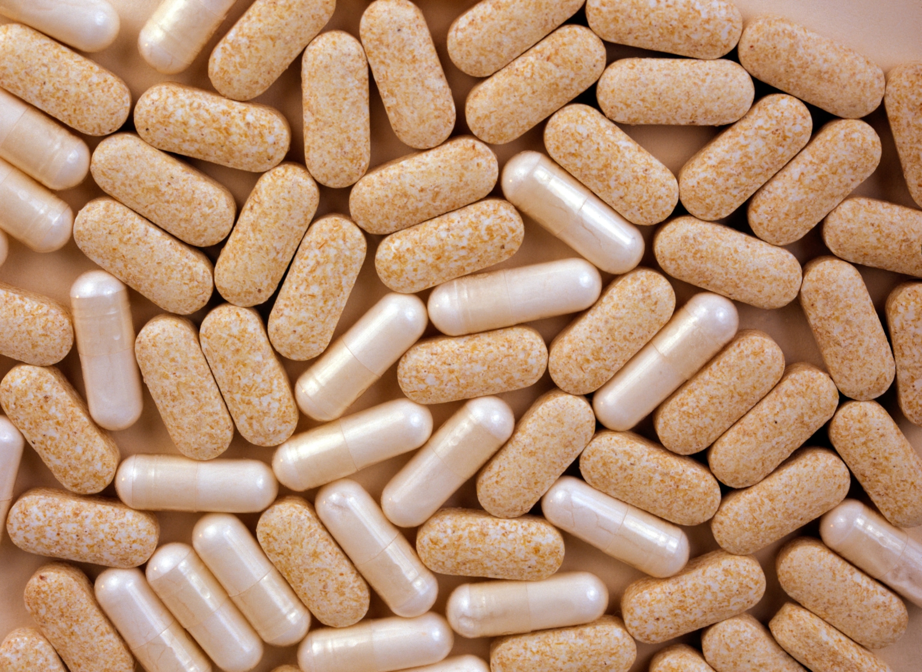 Tablets containing probiotic bacteria.