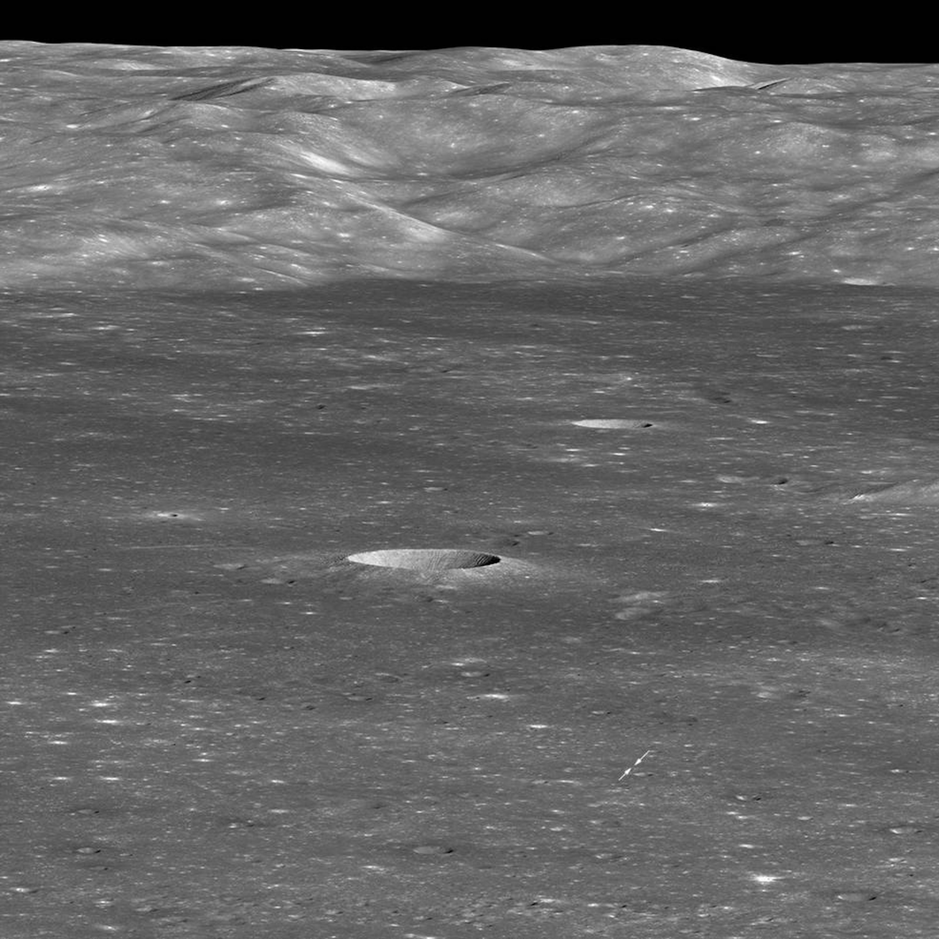 the Chang'e 4 lander on the moon.