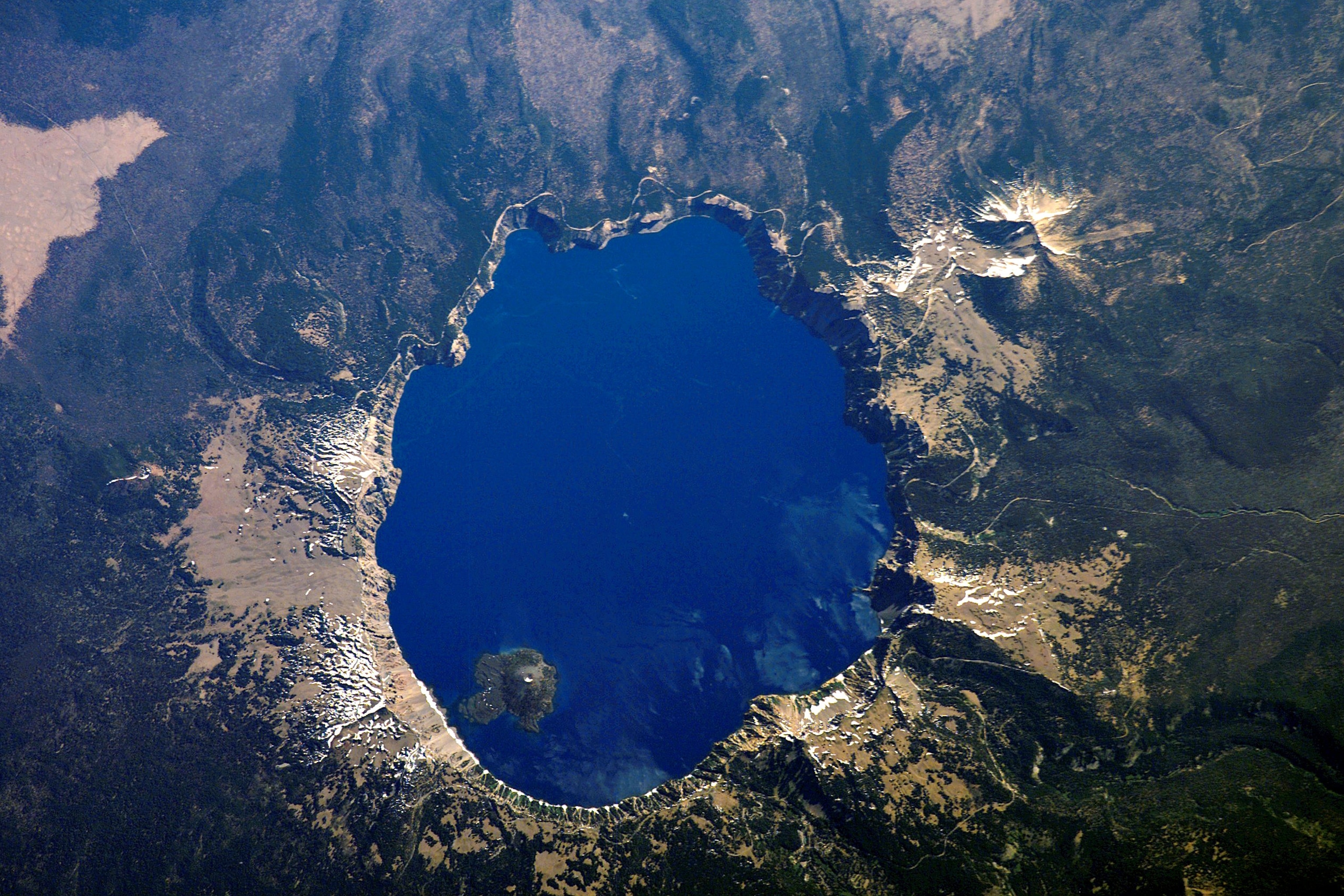 Crater Lake National Park taken from the International Space Station
