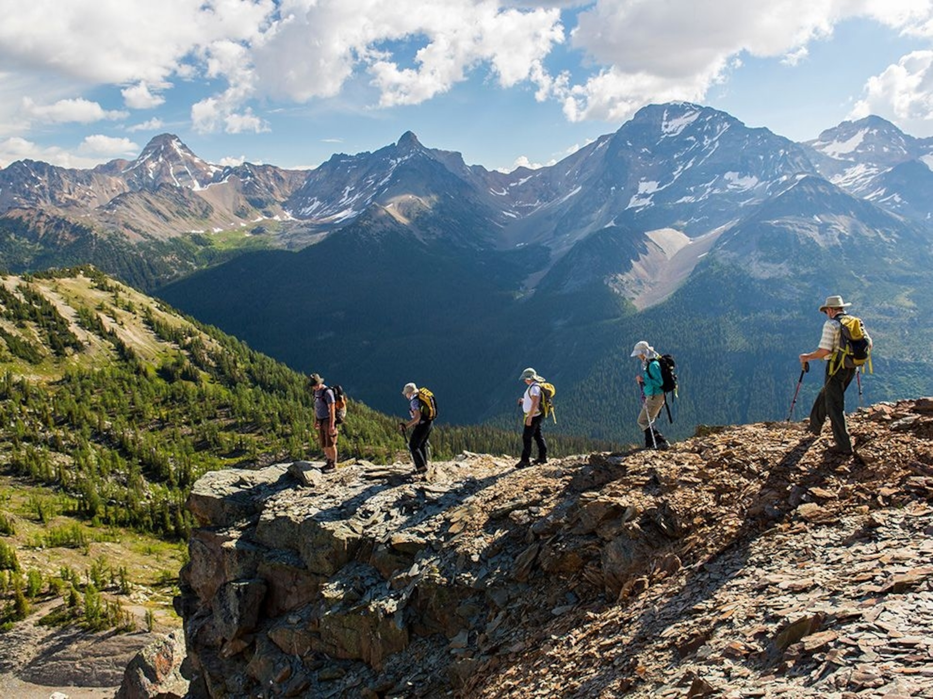 hikers in the Bugaboo Mountains, Canada