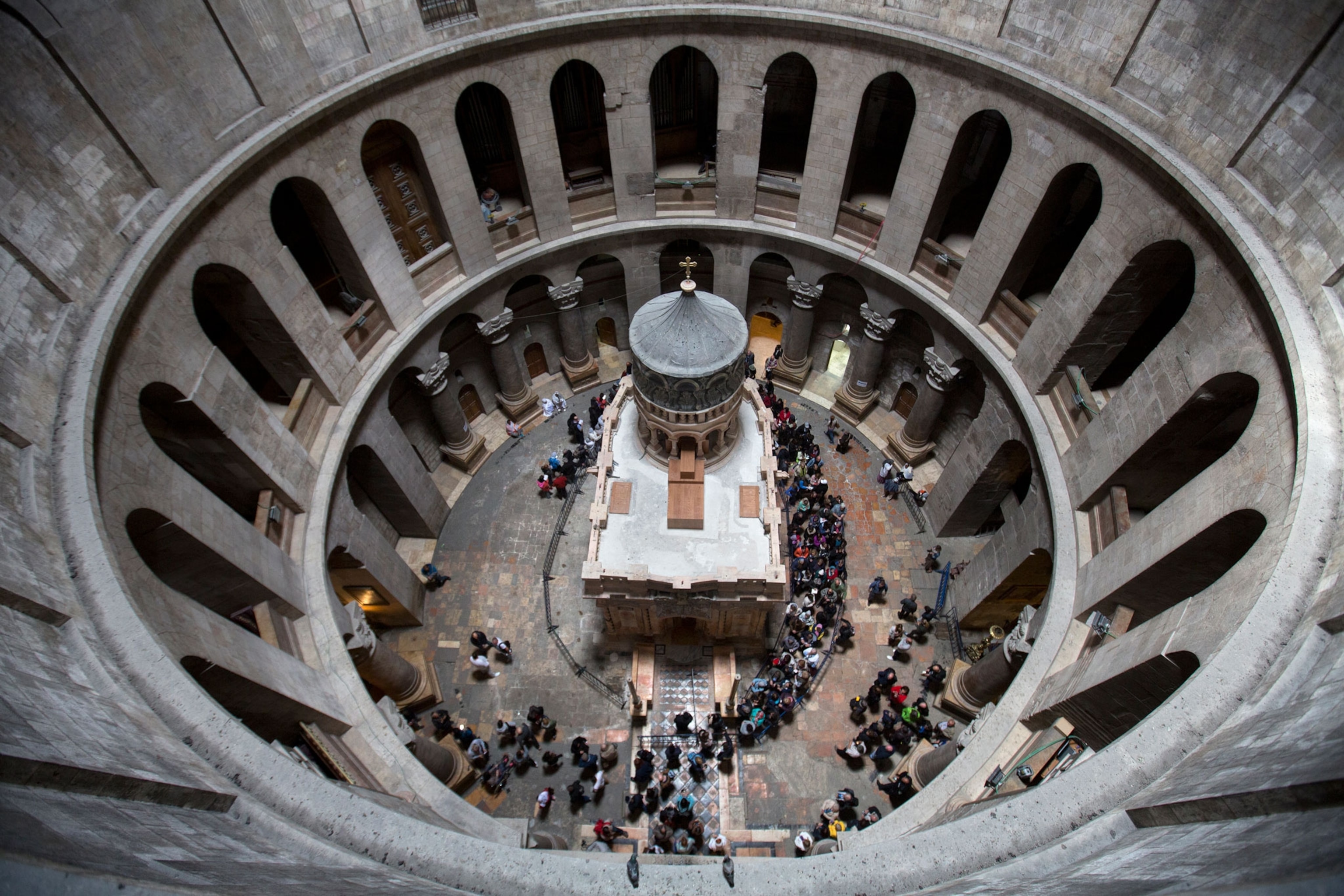 Jesus' tomb in the Church of the Holy Sepulchre in Jerusalem