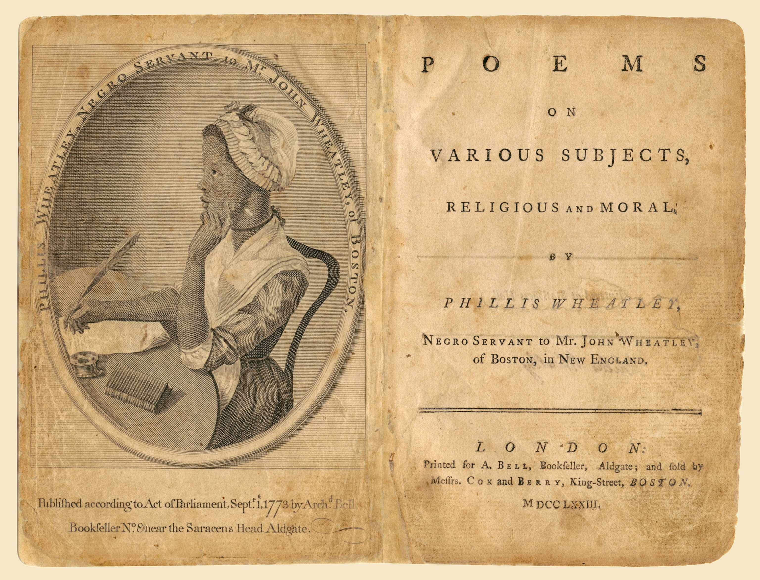 Phillis Wheatley's 1773 Poems