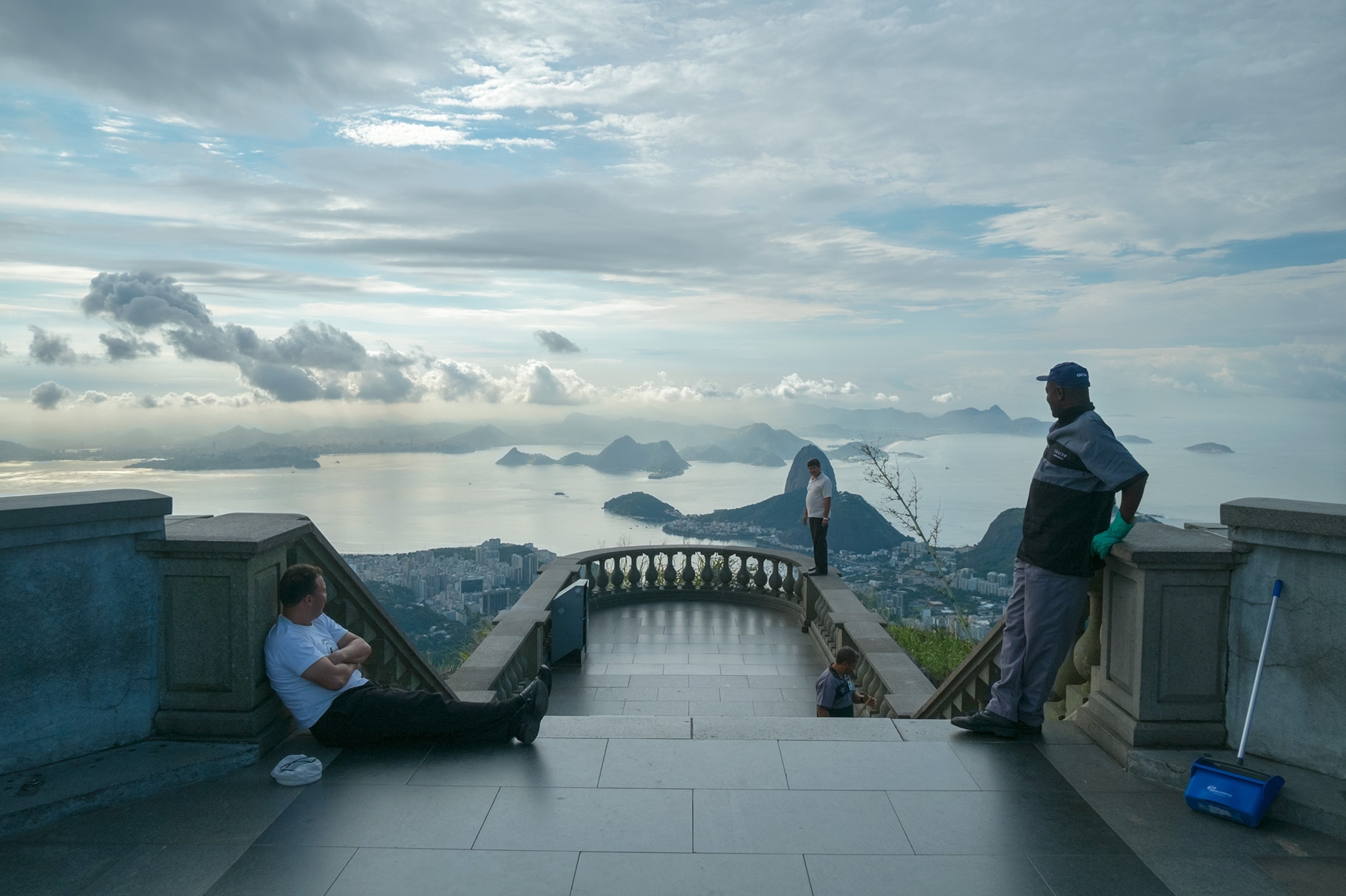 the other side of the Christ The Redeemer statue in Rio de Janiero, Brazil