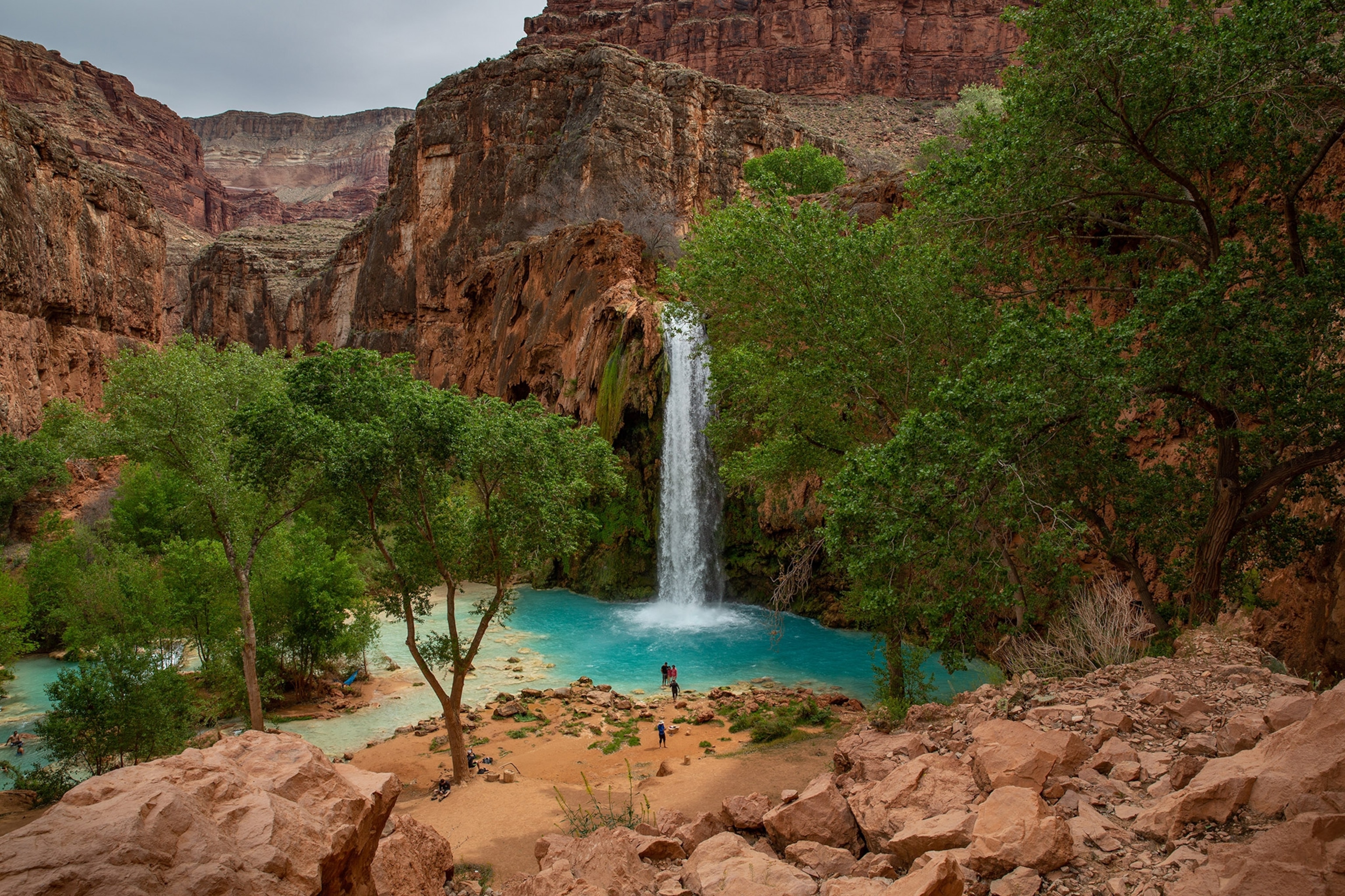 Havasu Falls on the Havasupai Reservation in the Grand Canyon