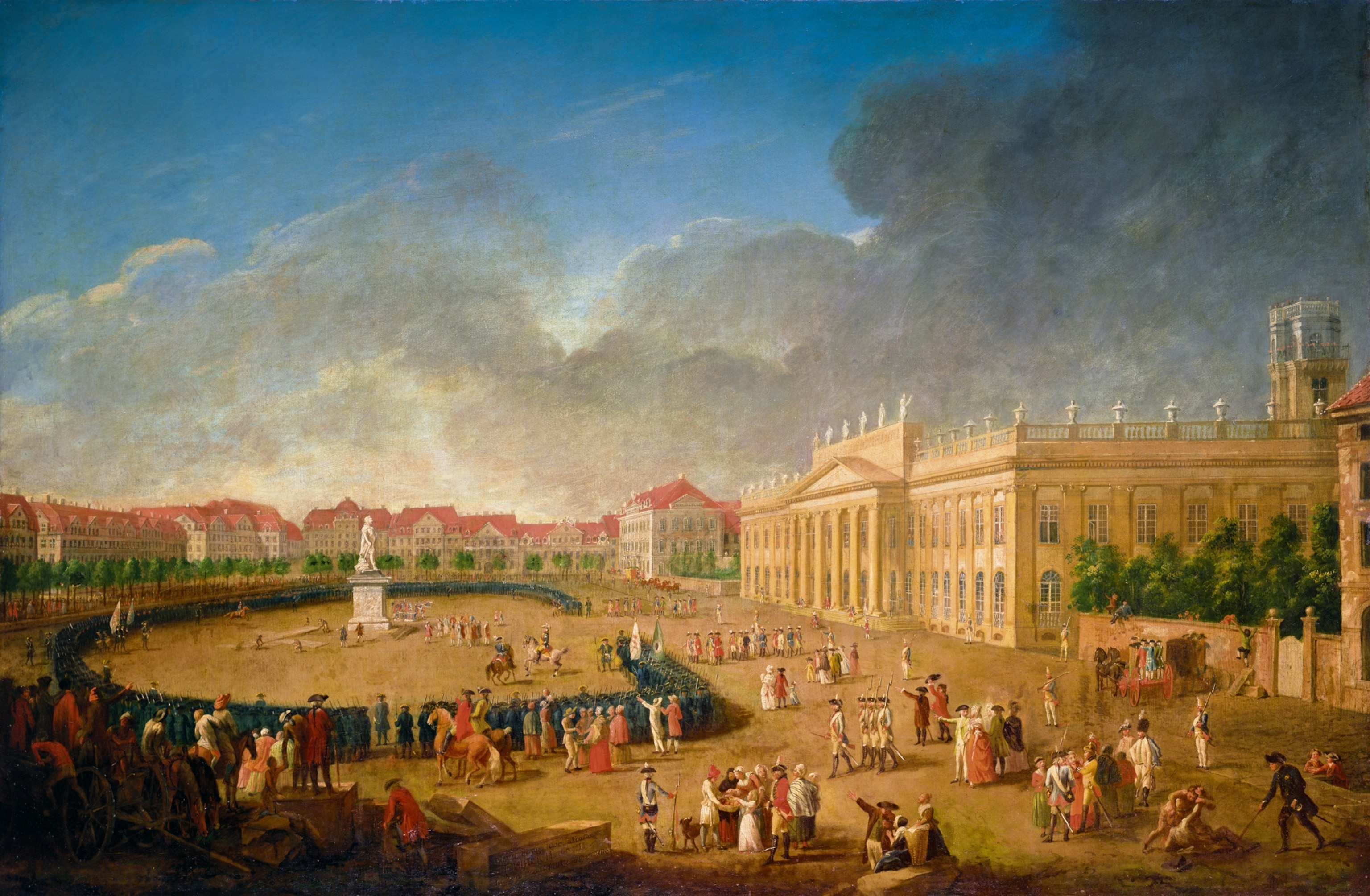 an oil painting of Kassel in 1783, the capital of the Protestant state of Hesse