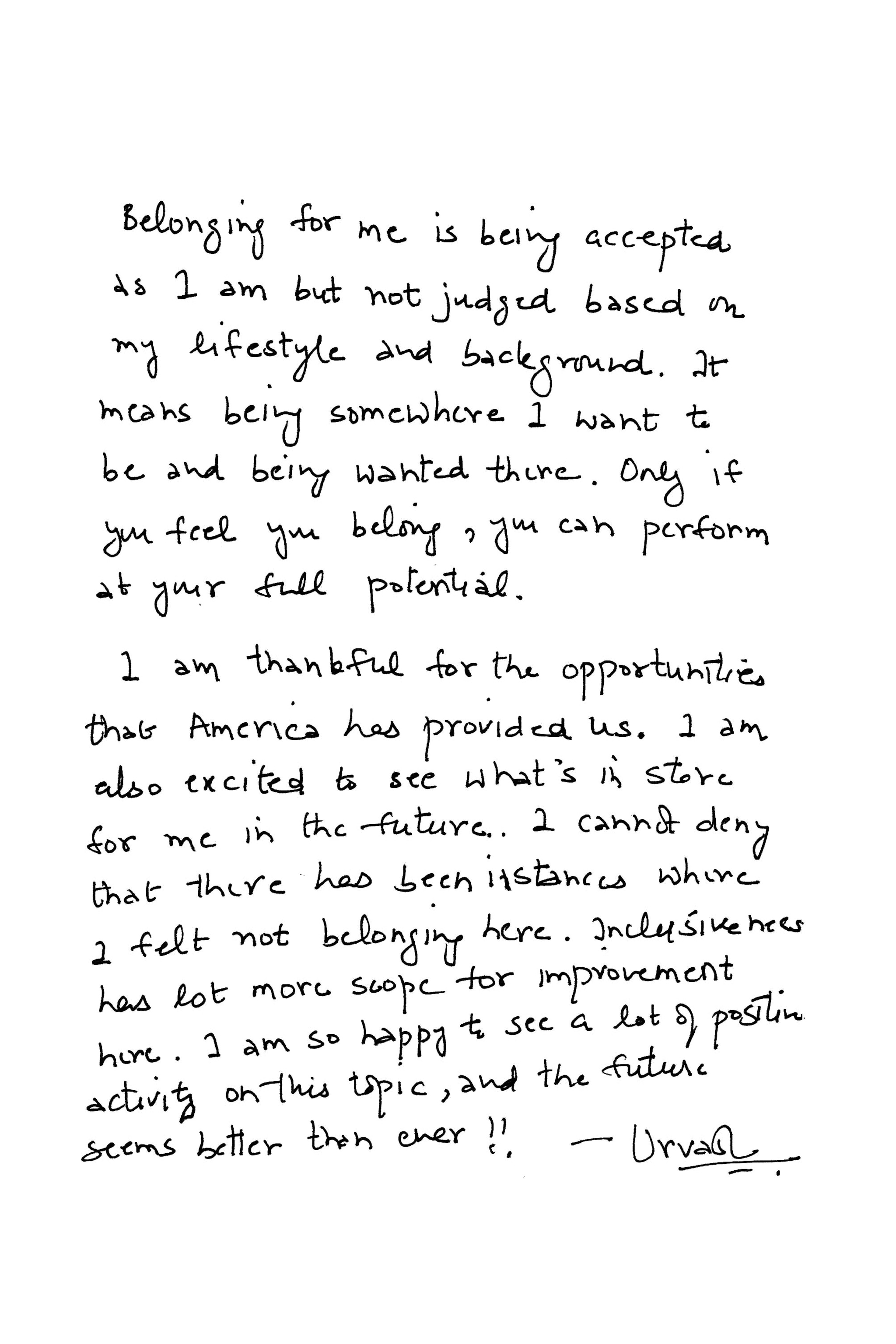 handwritten note