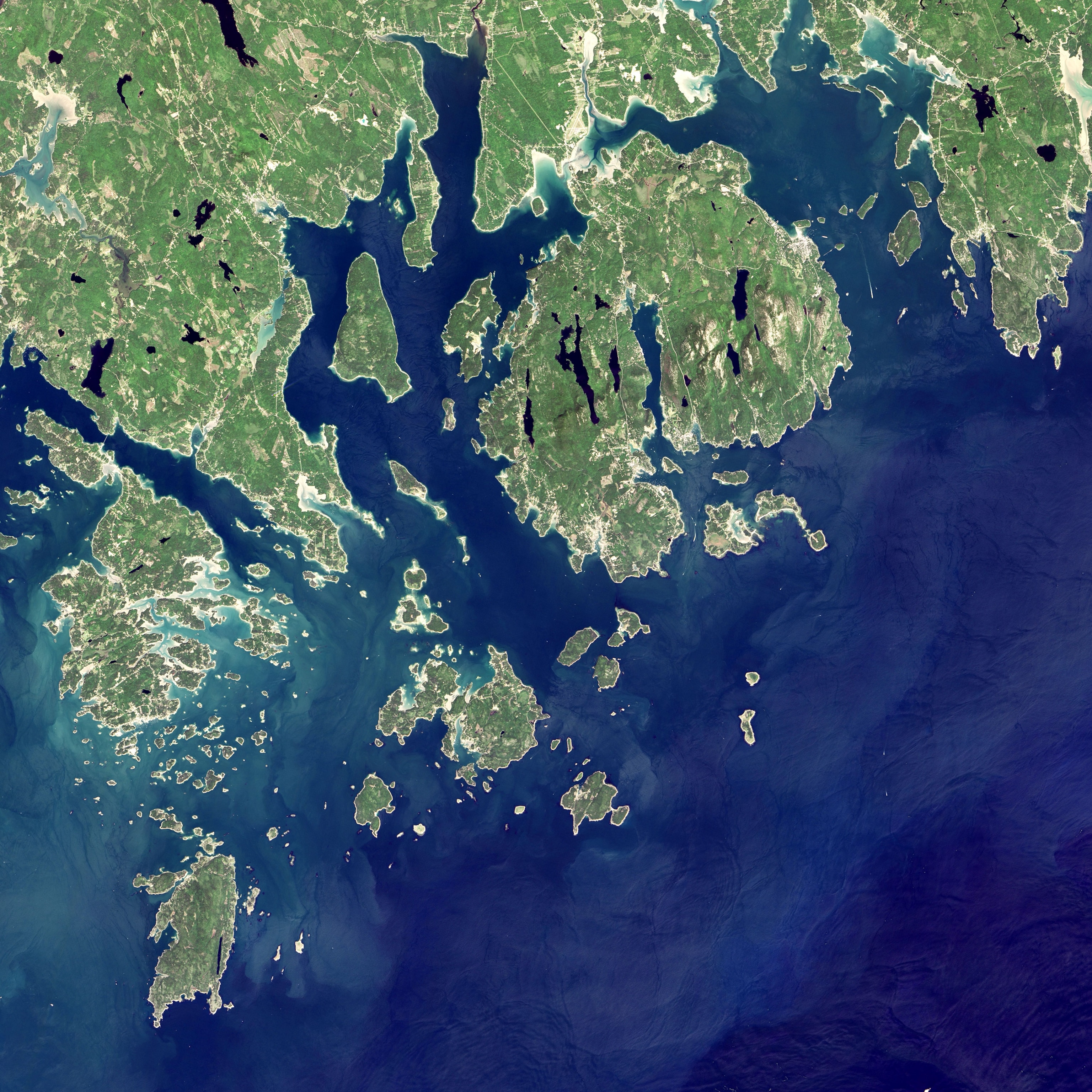 Acadia National Park taken from a satellite