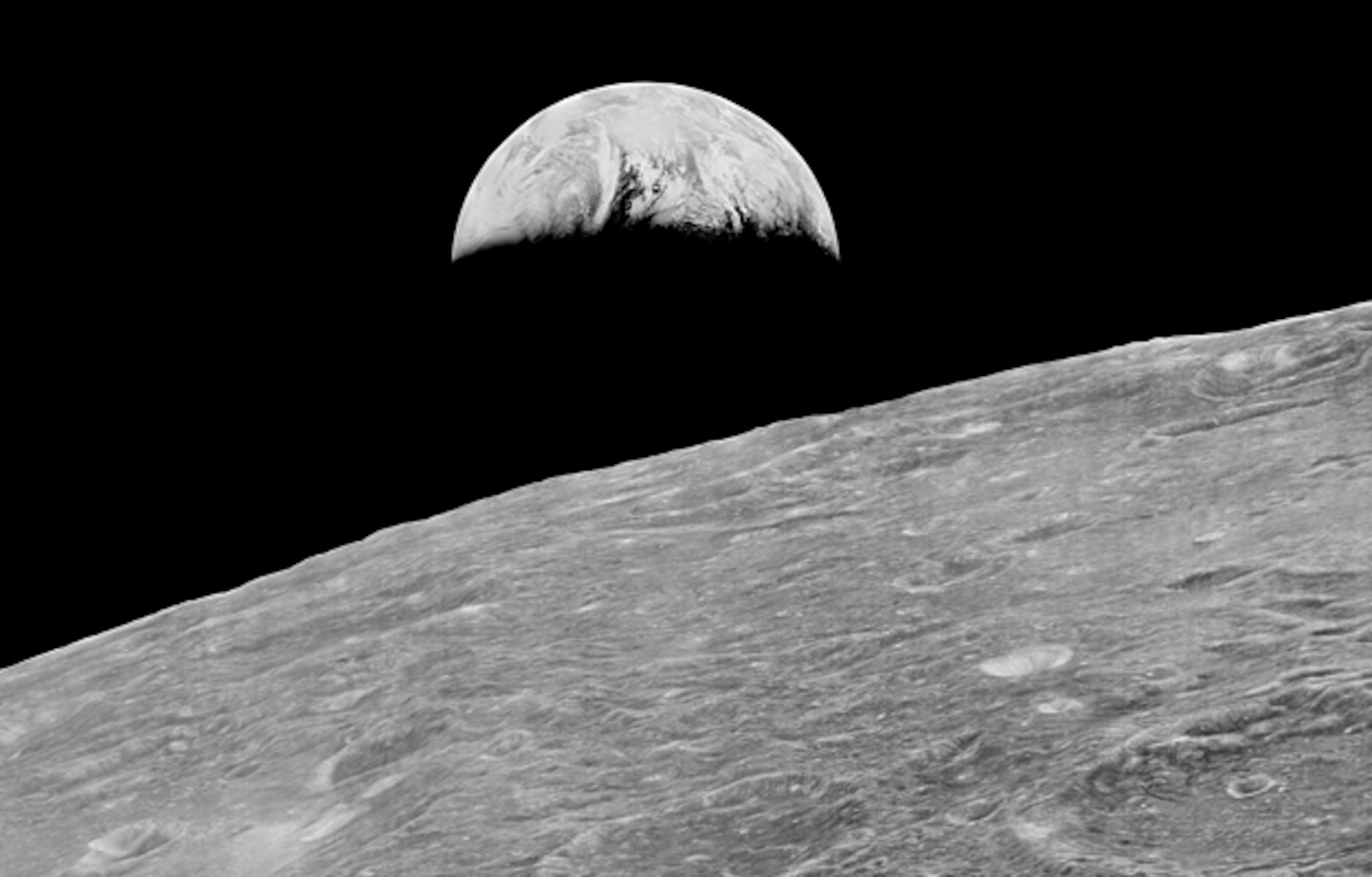 humanity's first ever view of the Earth from the Moon.