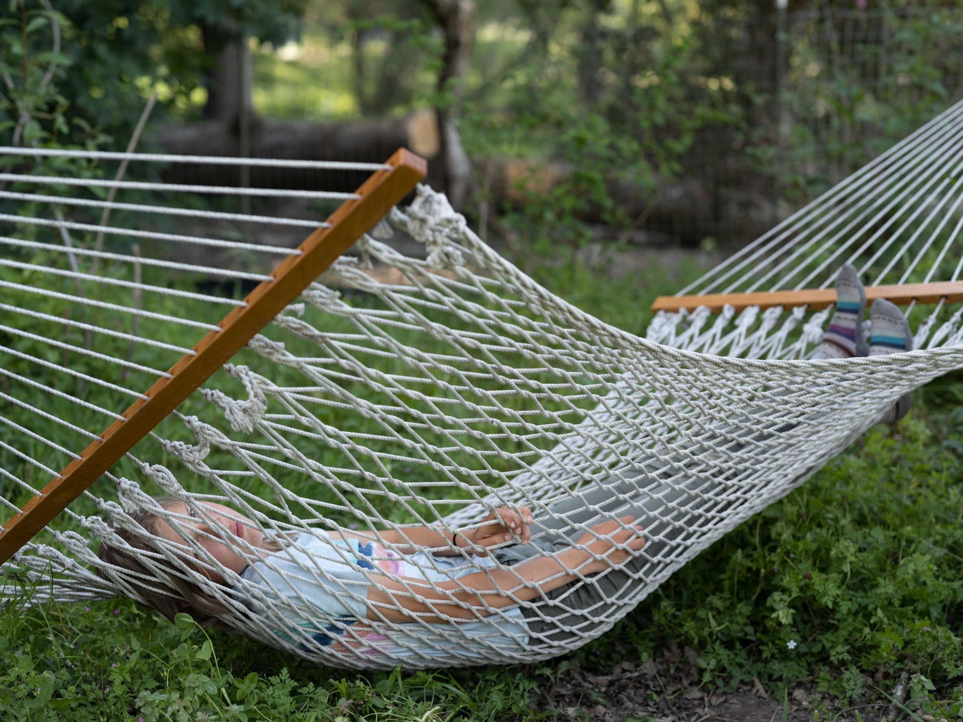 Girl in the hammock.
