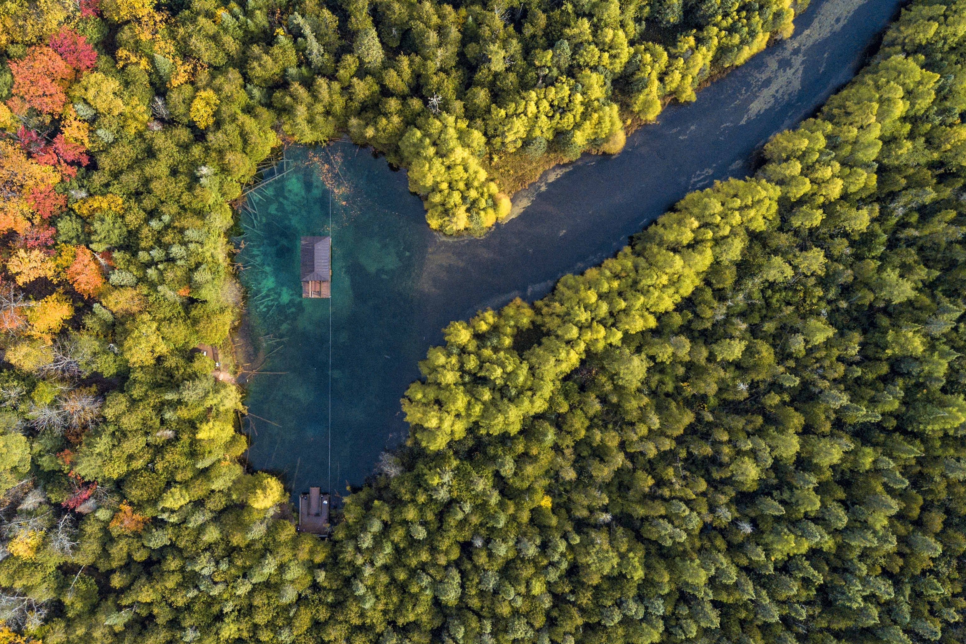 a fresh water spring in Michigan