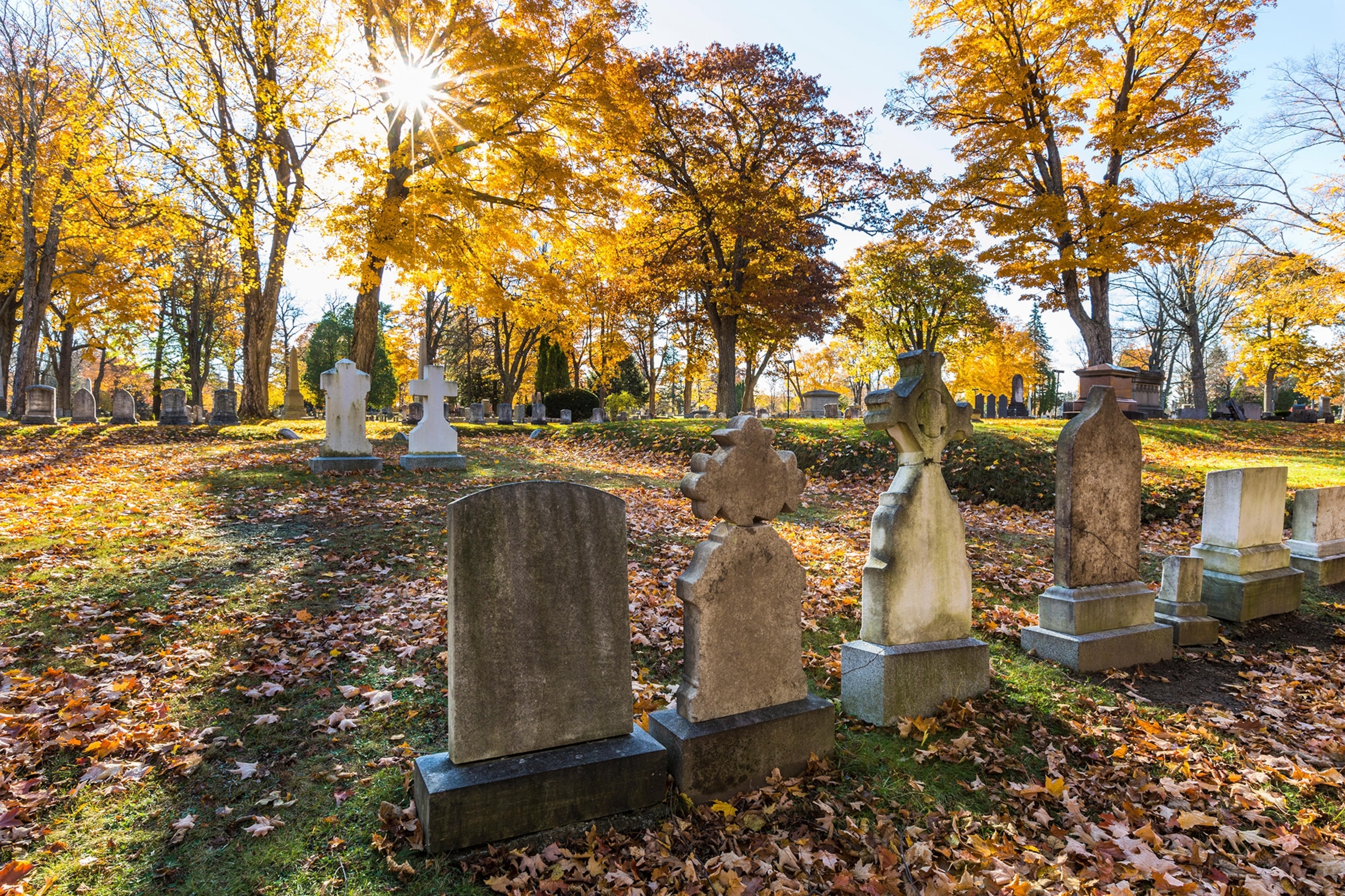 the Evergreen Cemetery in Portland, Maine