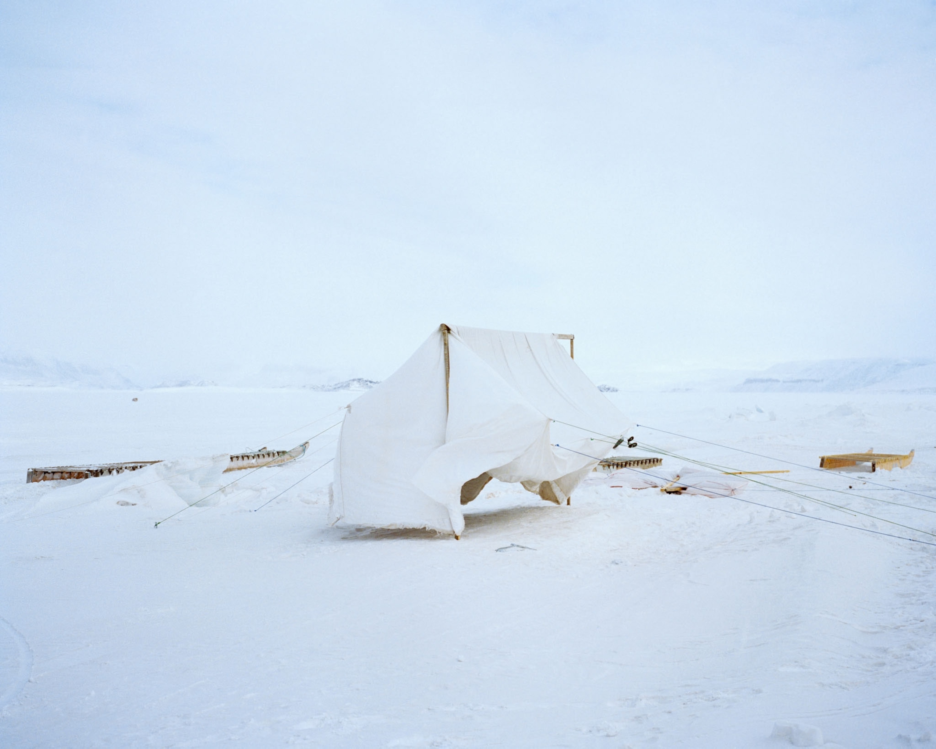 a person on a camping trip in the Canadian High Arctic