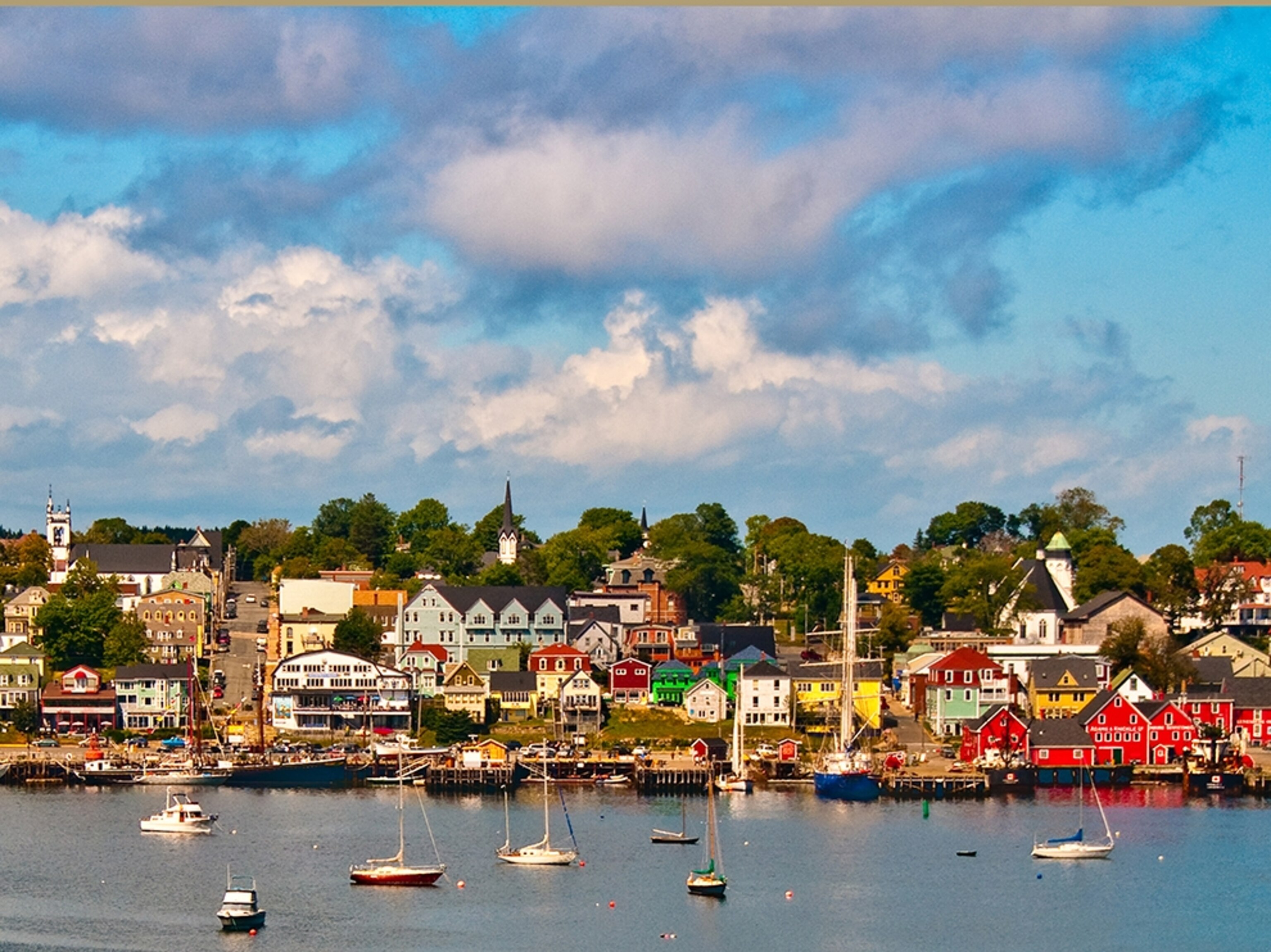boats in Lunenburg harbor