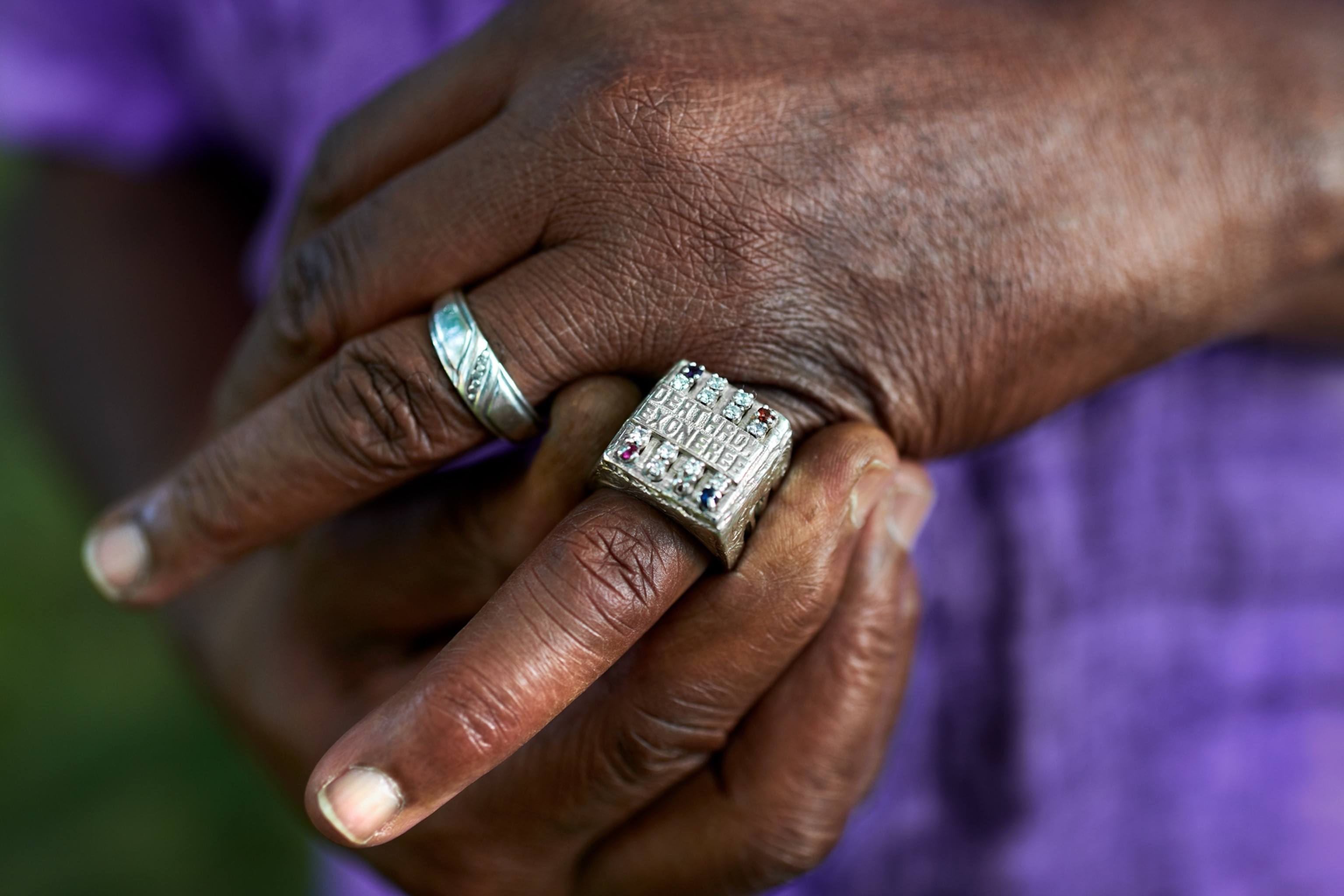 hand with rings.