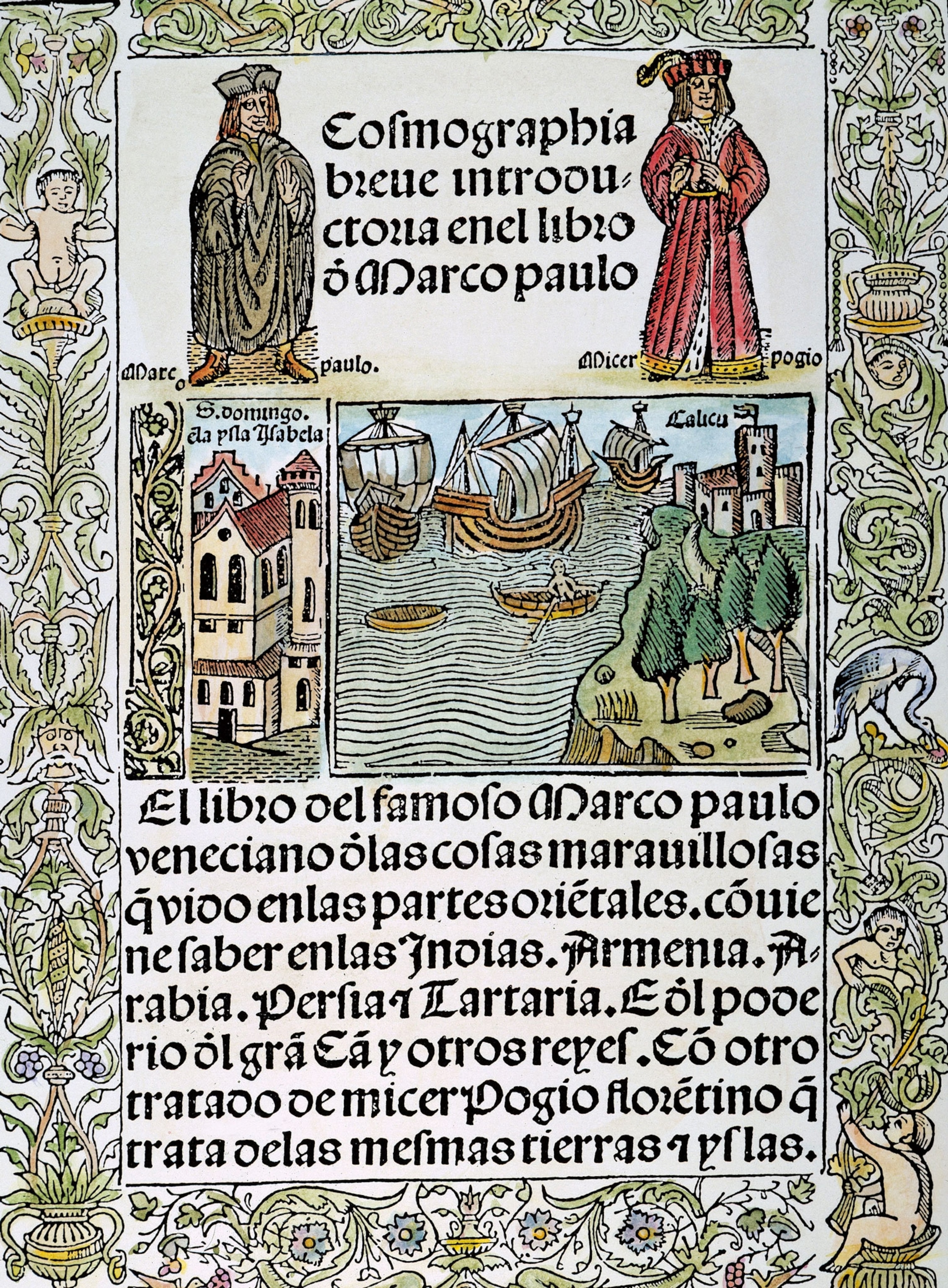 the title page of a 1503 Spanish edition of the Travels of Marco Polo